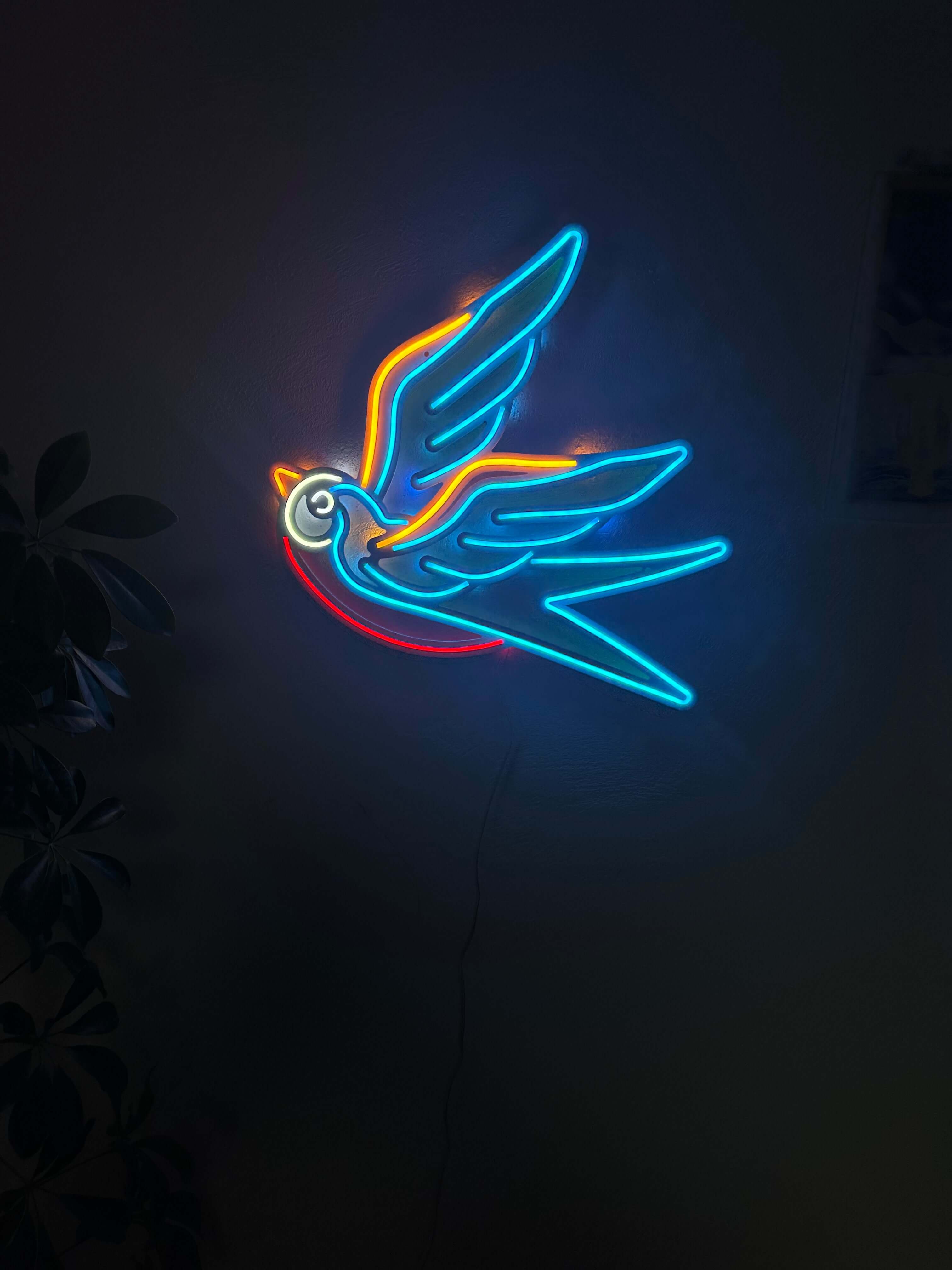 Sparrow Neon Metal Sign