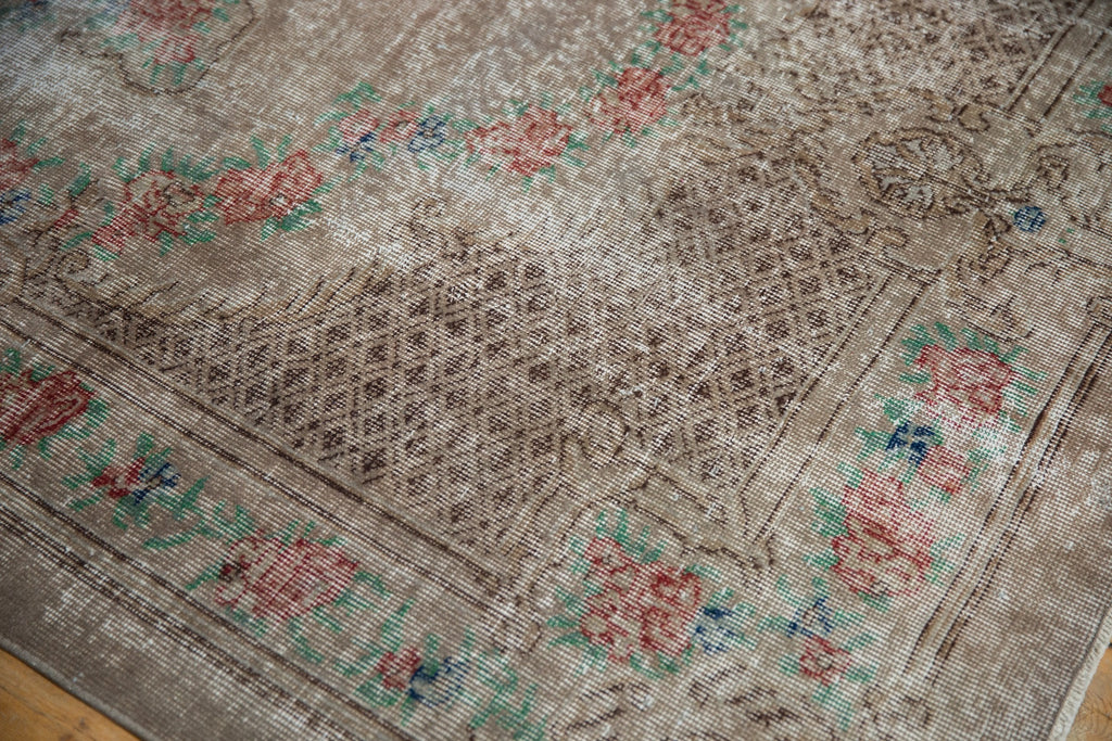 5.5x9.5 Vintage Distressed Overdyed Oushak Carpet