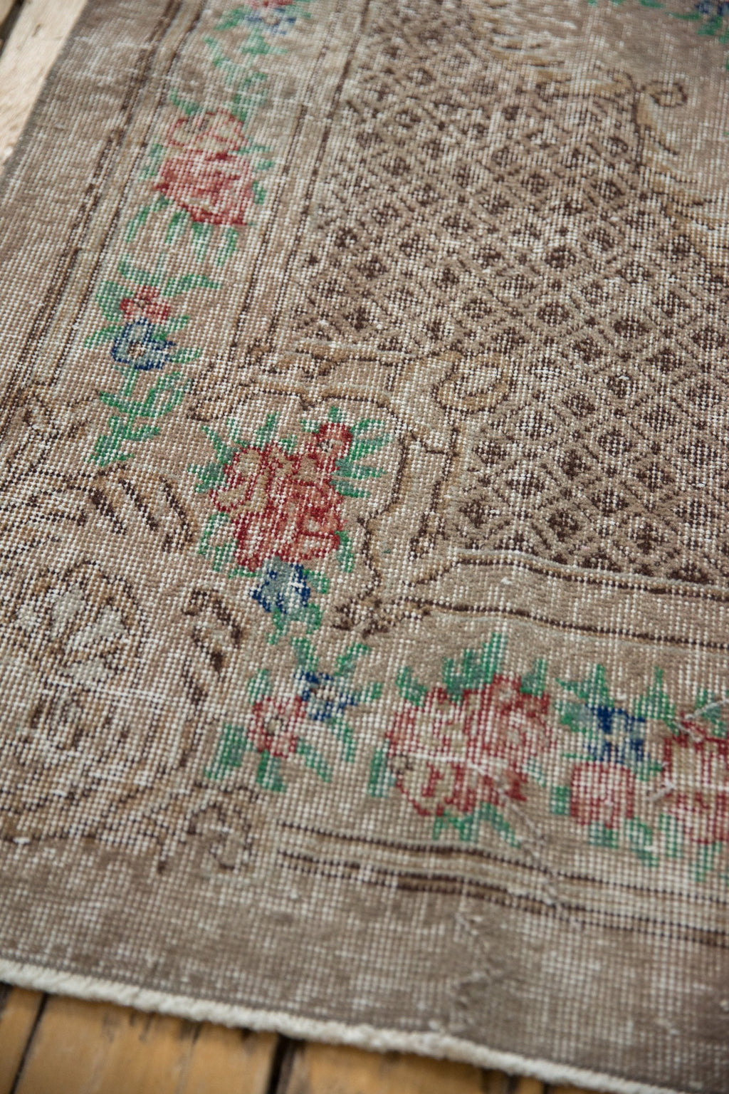 5.5x9.5 Vintage Distressed Overdyed Oushak Carpet