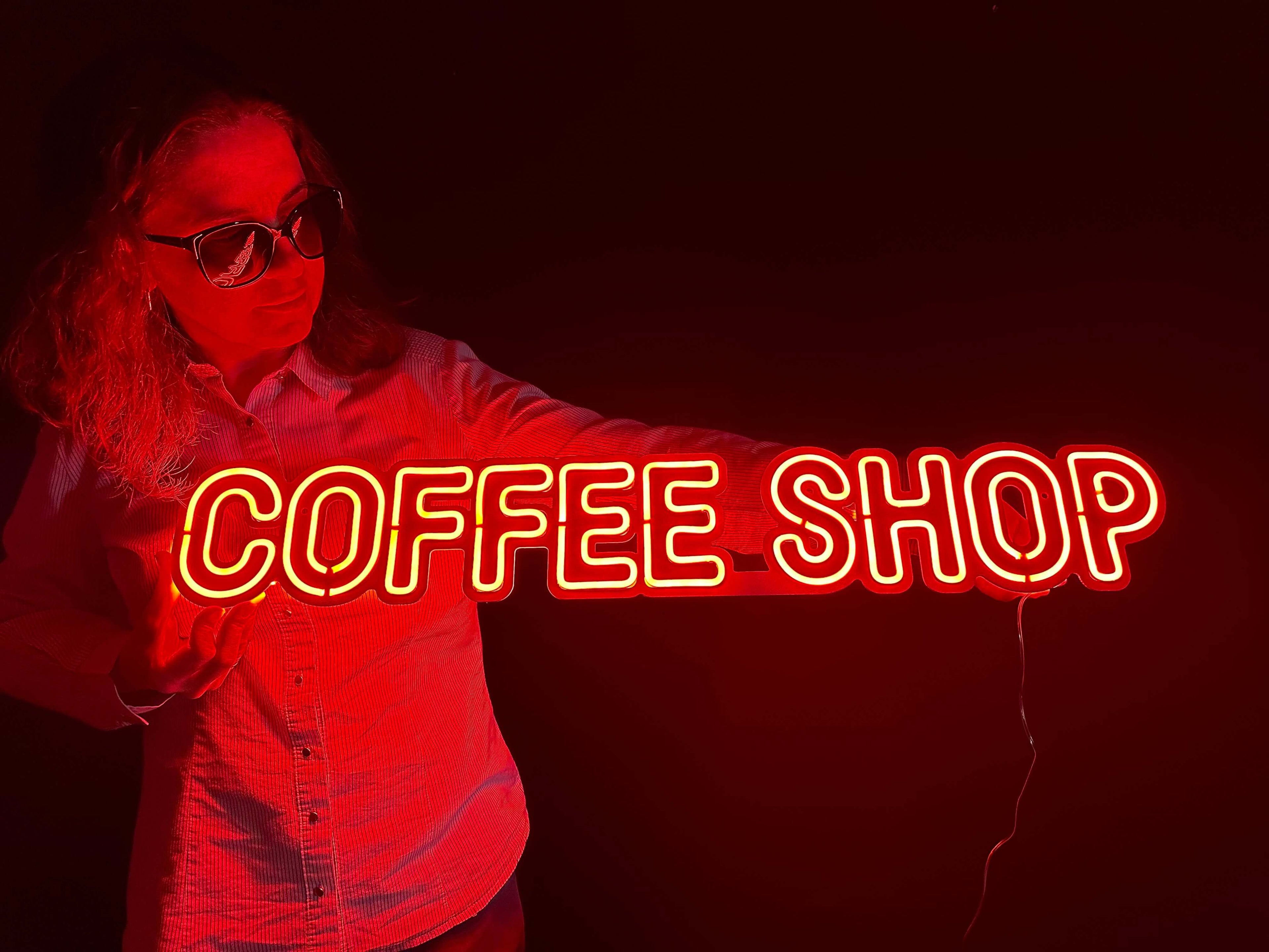 Coffee Shop Neon Metal Sign