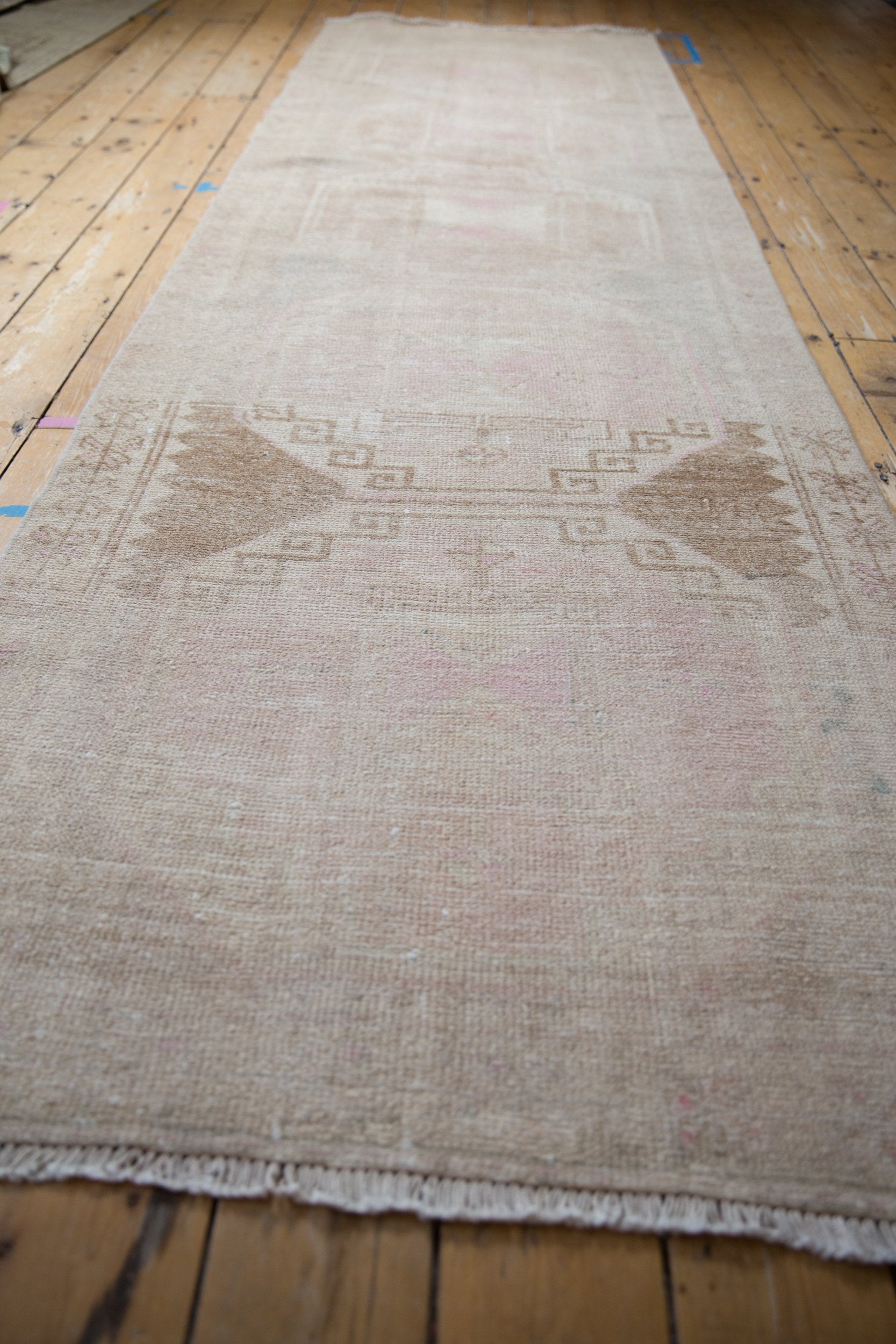 3.5x11.5 Vintage Distressed Oushak Rug Runner