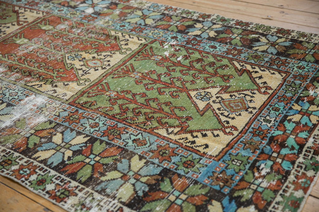4.5x10.5 Vintage Distressed Oushak Rug Runner