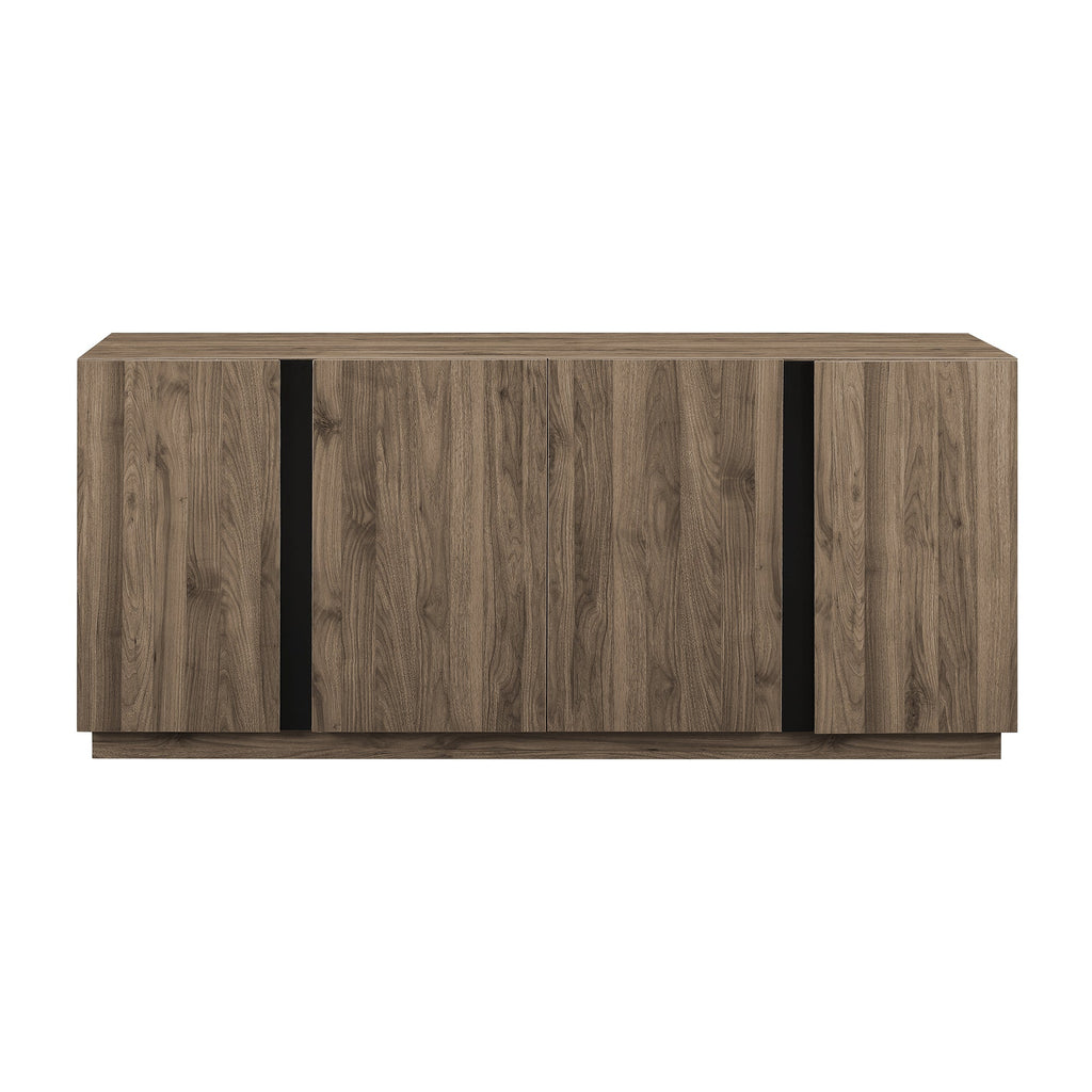 Mid-Century Modern 3-Drawer Low TV Stand for TVs up to 80' - Slate Grey