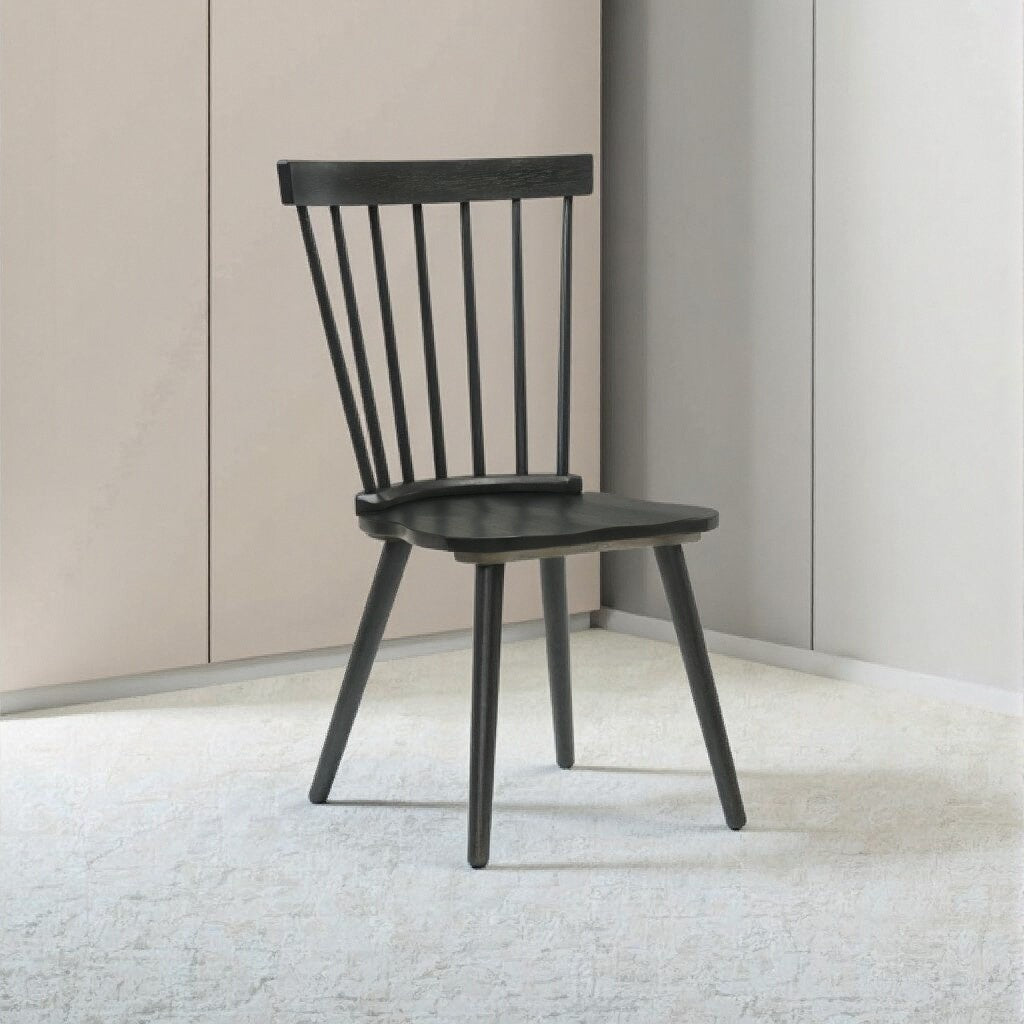 [Set of 2] Rustic Farmhouse Dining Chairs, Solid Wood Side Chairs, Easy Assembly for Kitchen & Dining Room