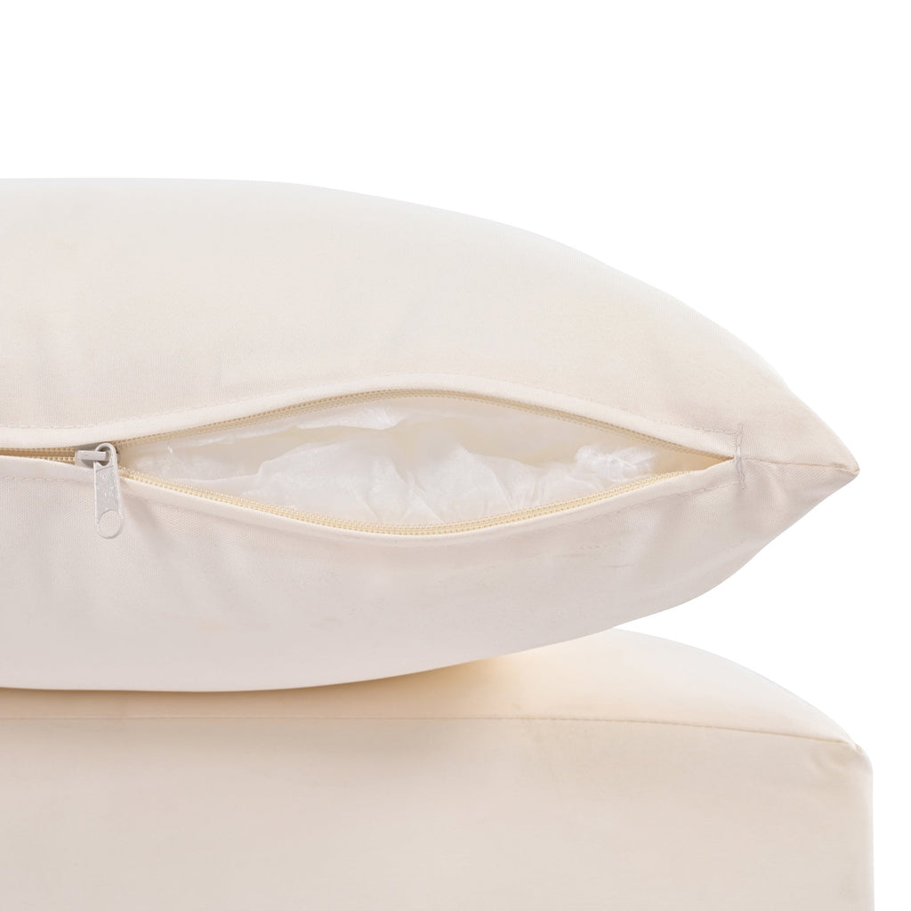 TREXM 8-Piece Patio Sectional Sofa Set with Tempered Glass Coffee Table and Wooden Coffee Table for Outdoor Oasis, Garden, Patio and Poolside (Beige Cushion + White Steel)