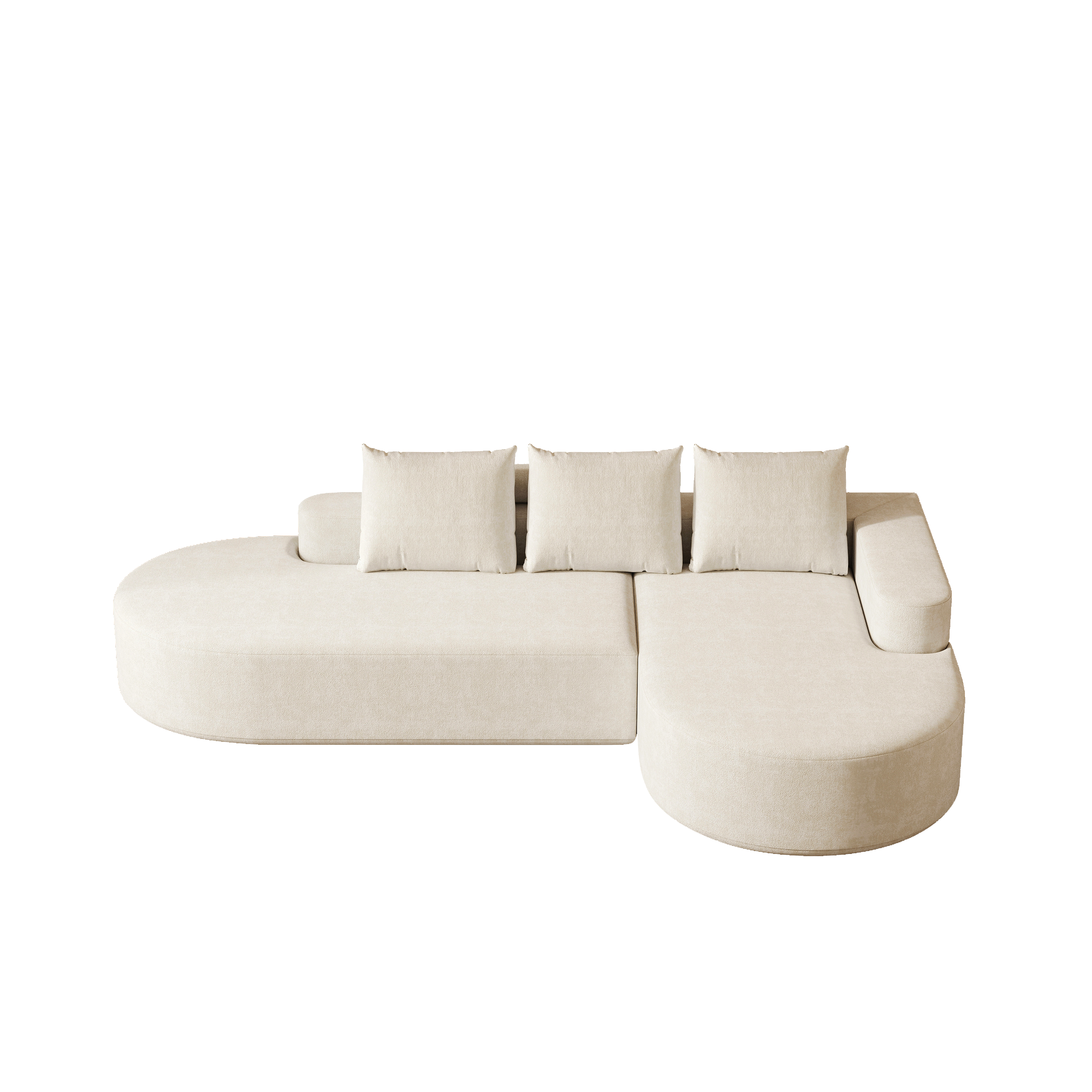 Modern Curved sofa ,Chenille Upholstered Sectional Sofa Couch Set,Modular 108.5' L Shaped Sectional Living Room Sofa Set With 3 Pillows,Free Combination Sofa Couch for Living Room,Bedroom