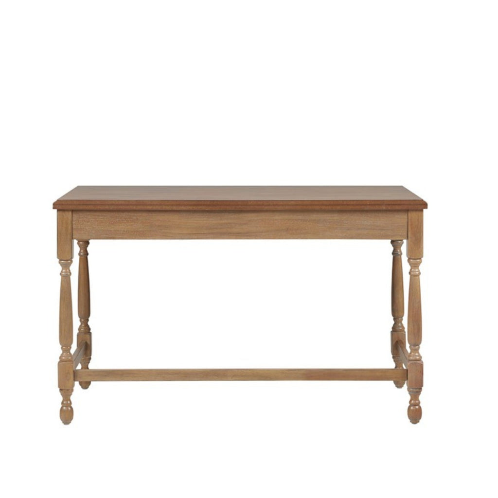 Tabitha Desk with Drawer and Turned Legs in Reclaimed Natural Finish