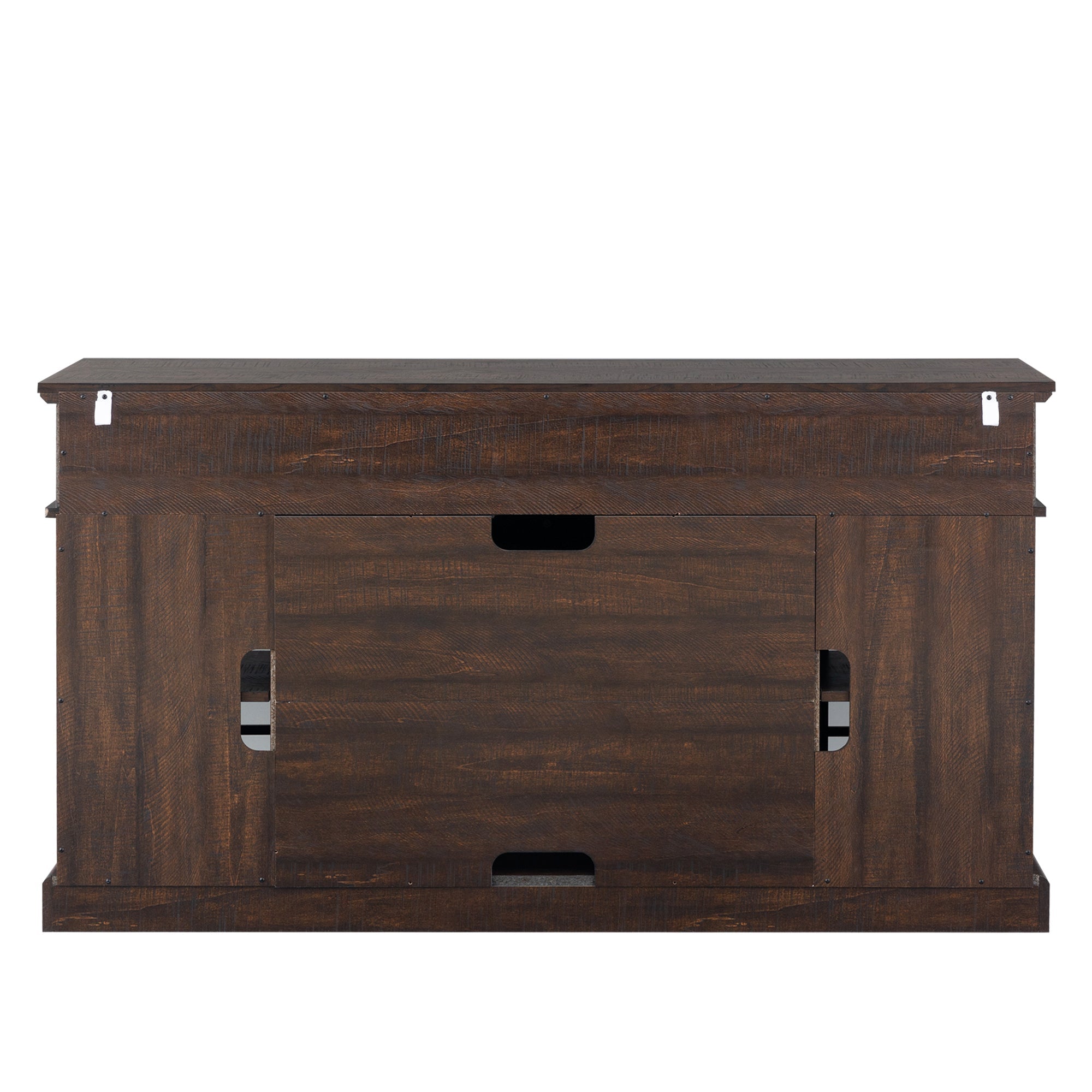 TVstand,media console,storage cabinet,entertainment center,with electronicfireplace,Install theLEDBluetooth band,using the latest infrared heating technology,electronicflame beautiful,safe.color:brown