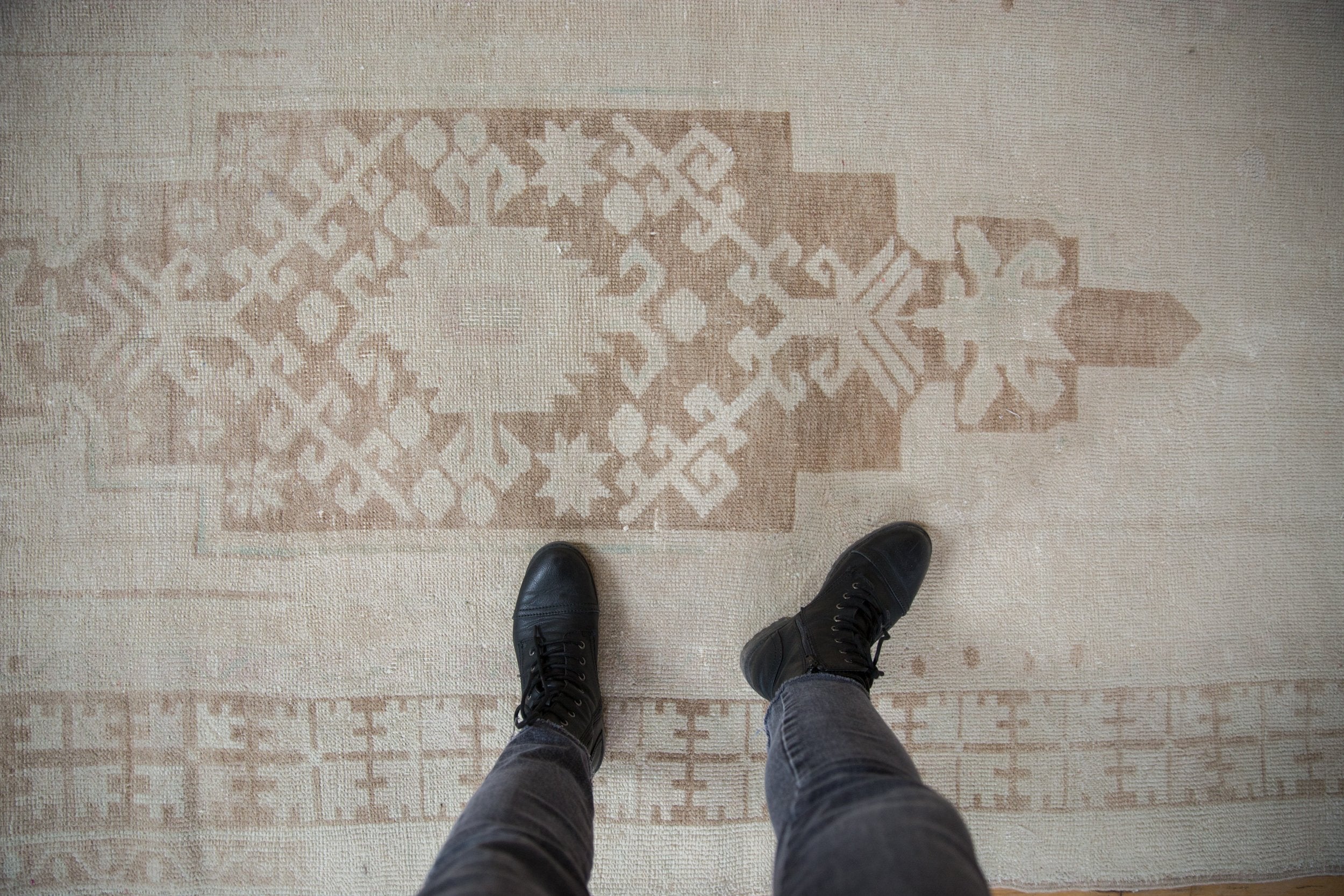 4.5x9.5 Vintage Distressed Oushak Rug Runner