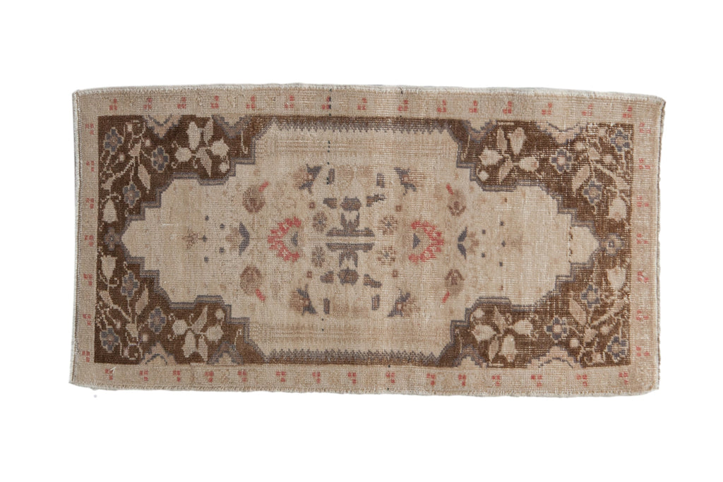 1.5x3 Vintage Distressed Oushak Rug Mat