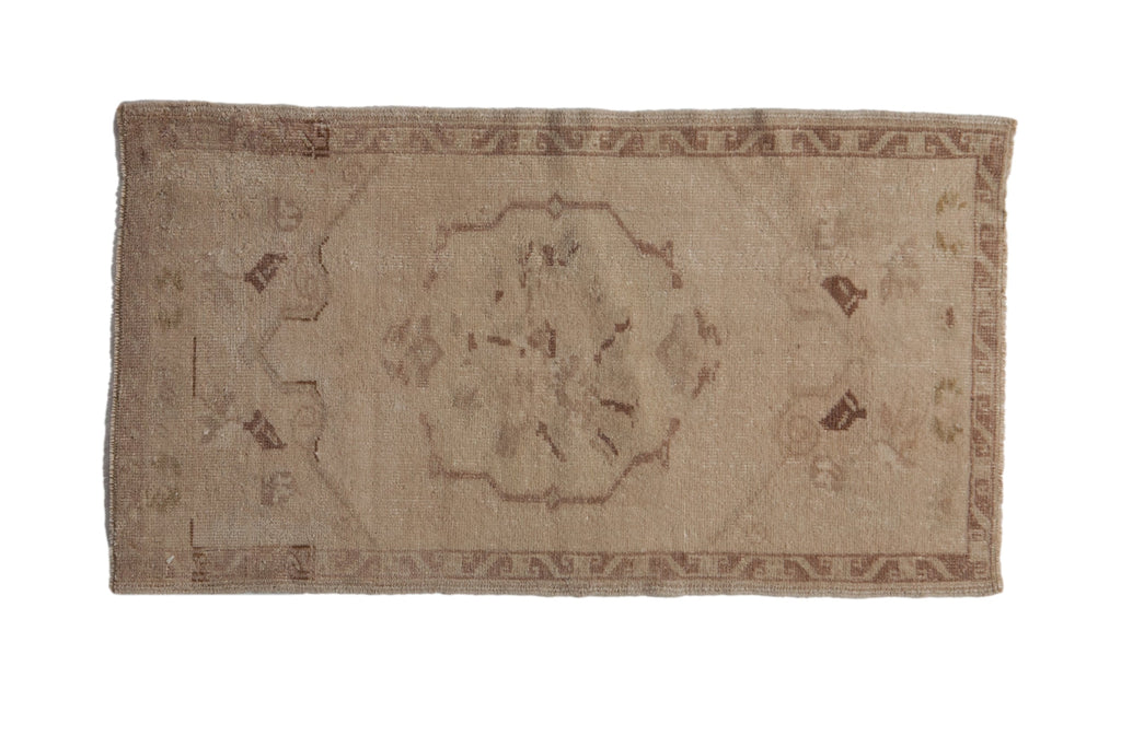 1.5x3 Vintage Distressed Oushak Rug Mat