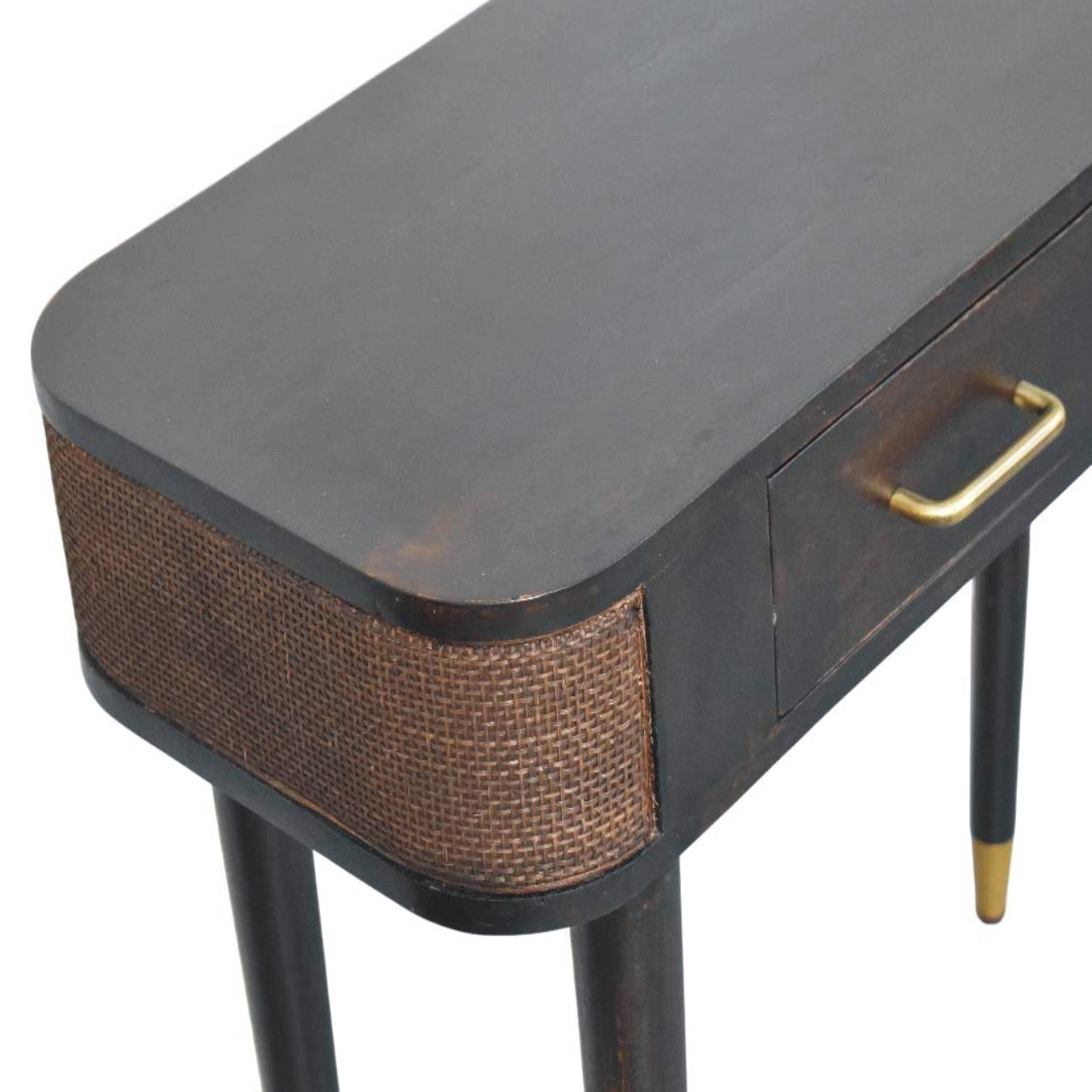 Solid Wood Belmont Console Table,Brown,2-Drawers