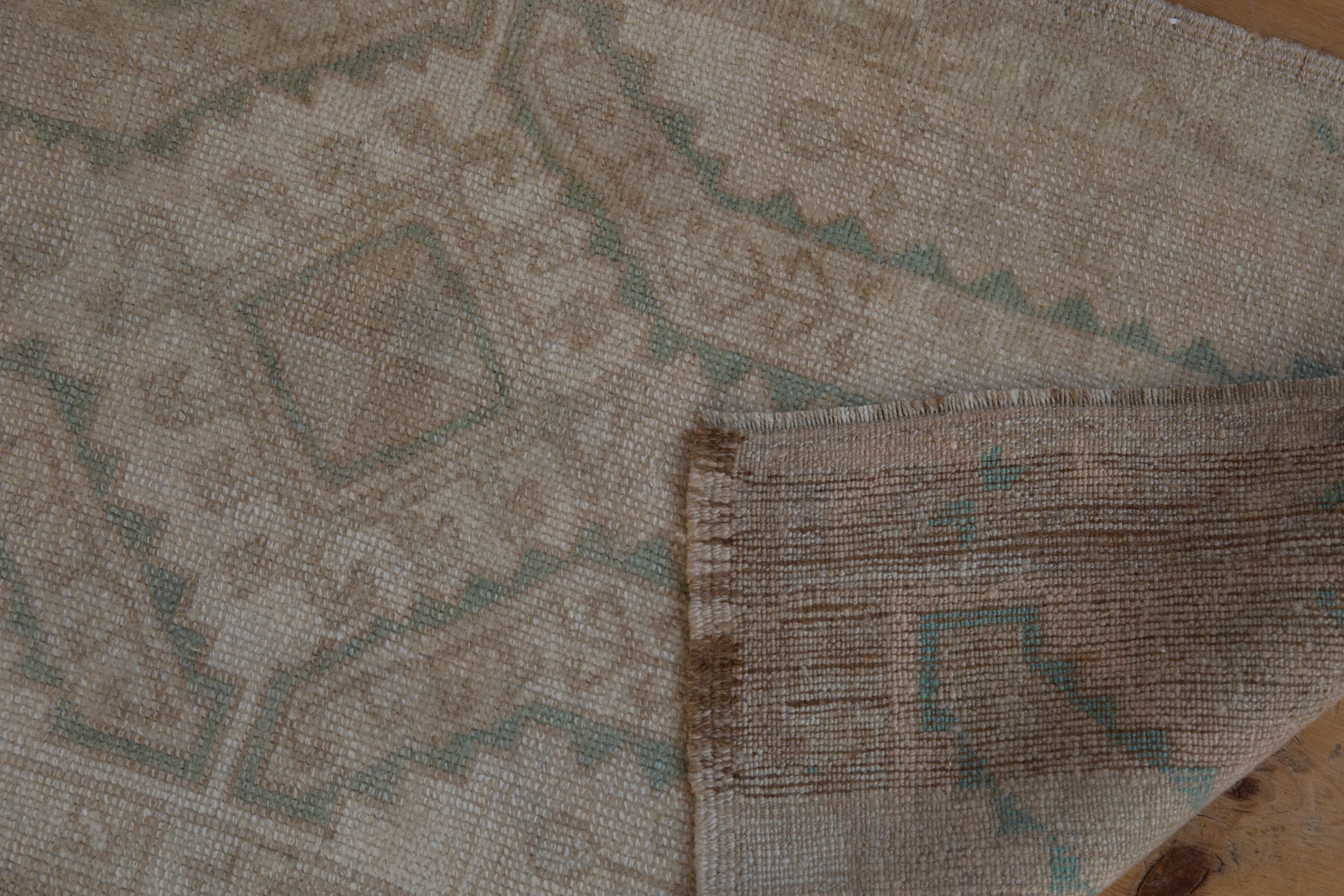 1.5x3.5 Vintage Distressed Oushak Rug Mat Runner