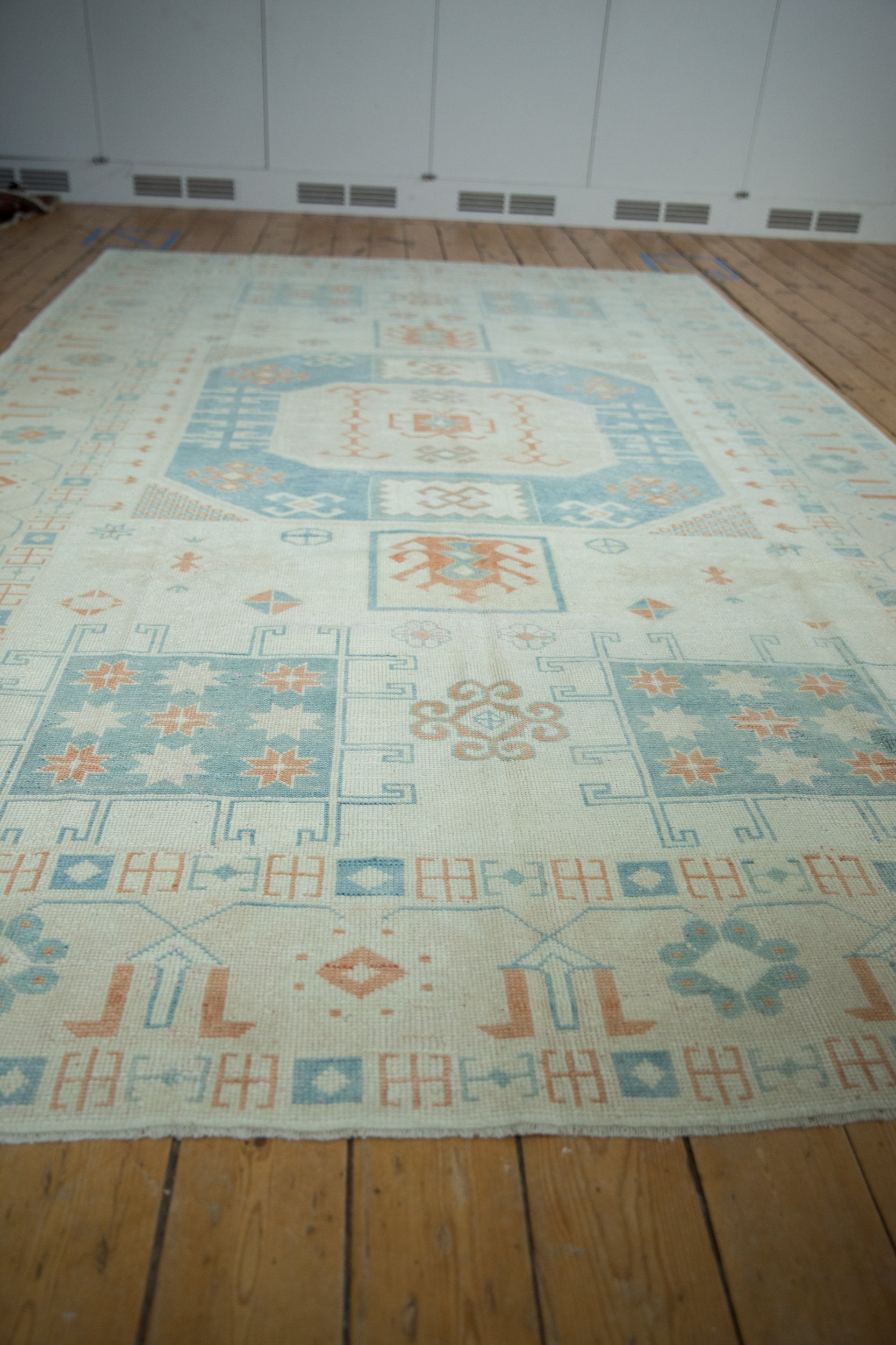 7x11.5 Vintage Distressed Oushak Carpet