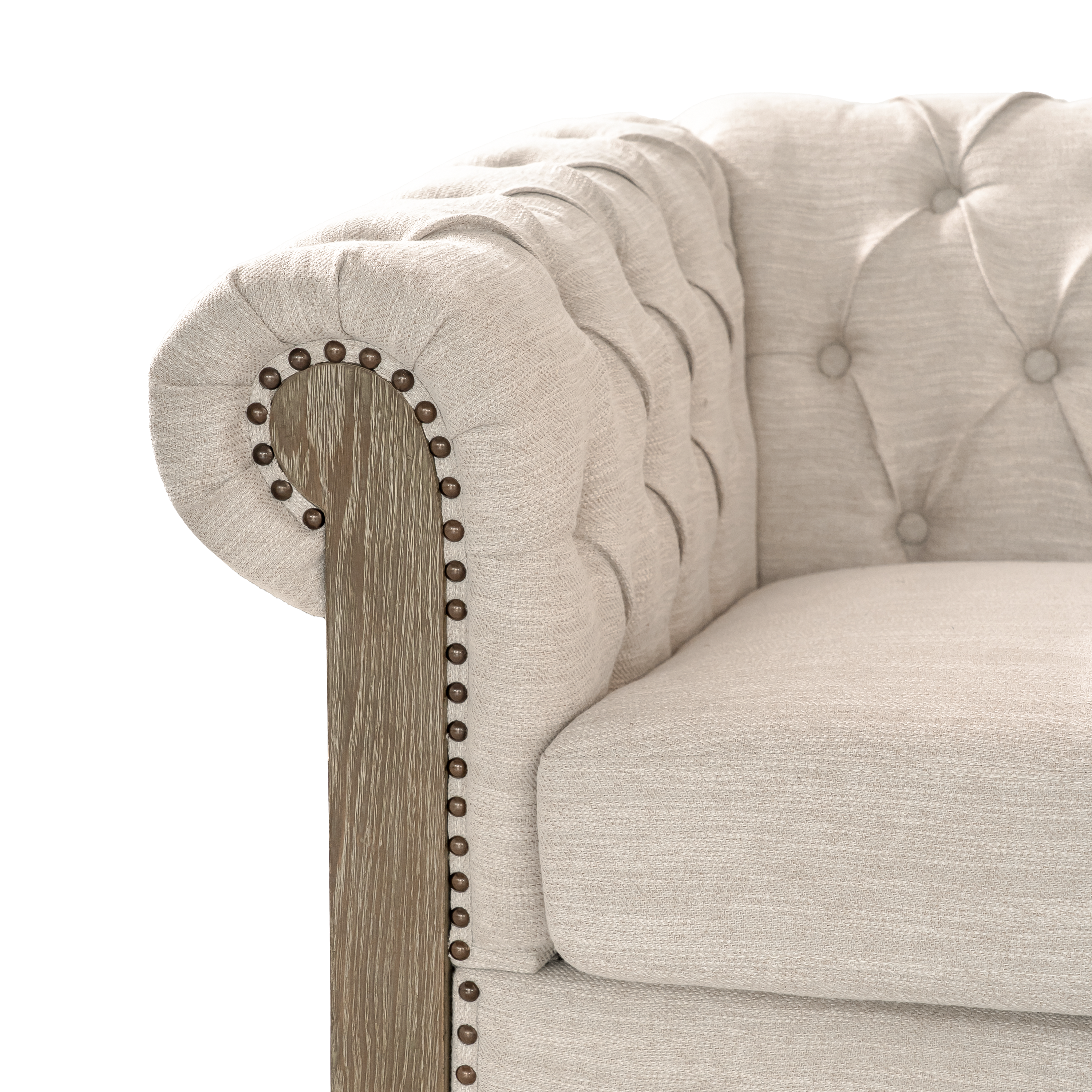 Mirod Comfy Large Sectional Sofa with Wooden Legs, Retro Style for Living Room