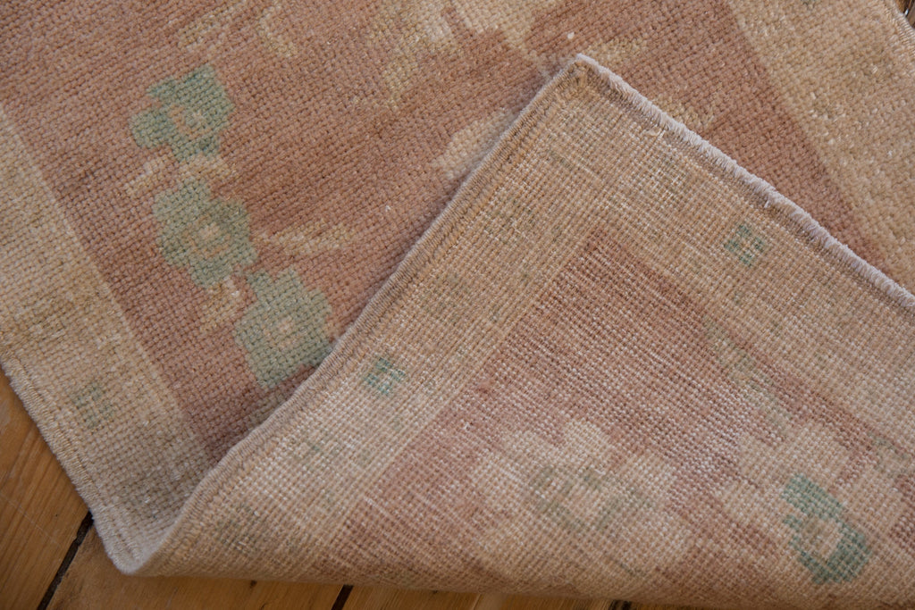 1.5x3.5 Vintage Distressed Oushak Rug Mat Runner