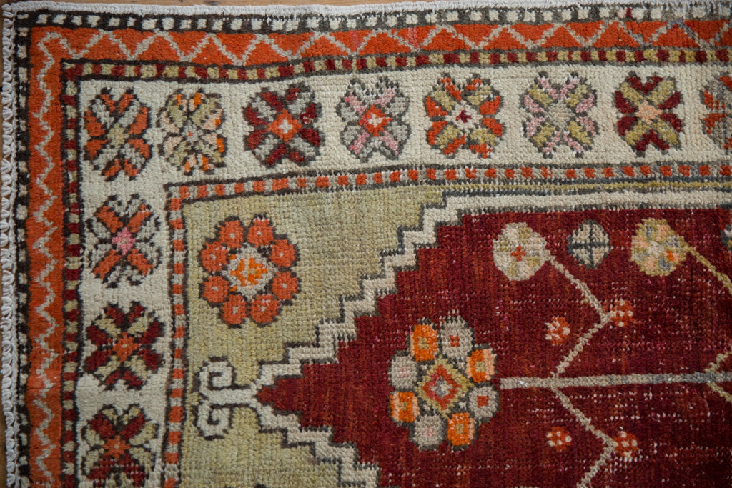 2.5x5.5 Vintage Distressed Oushak Rug Runner
