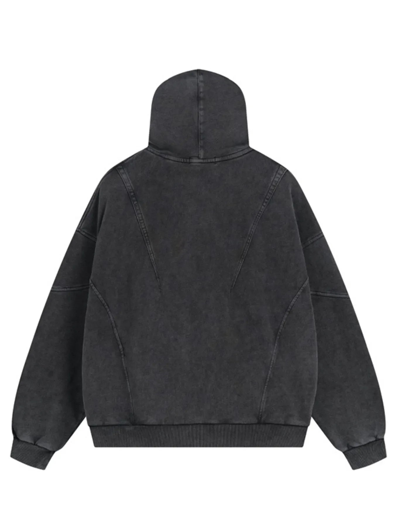 Washed Zip Up Long Sleeve Hooded Jacket
