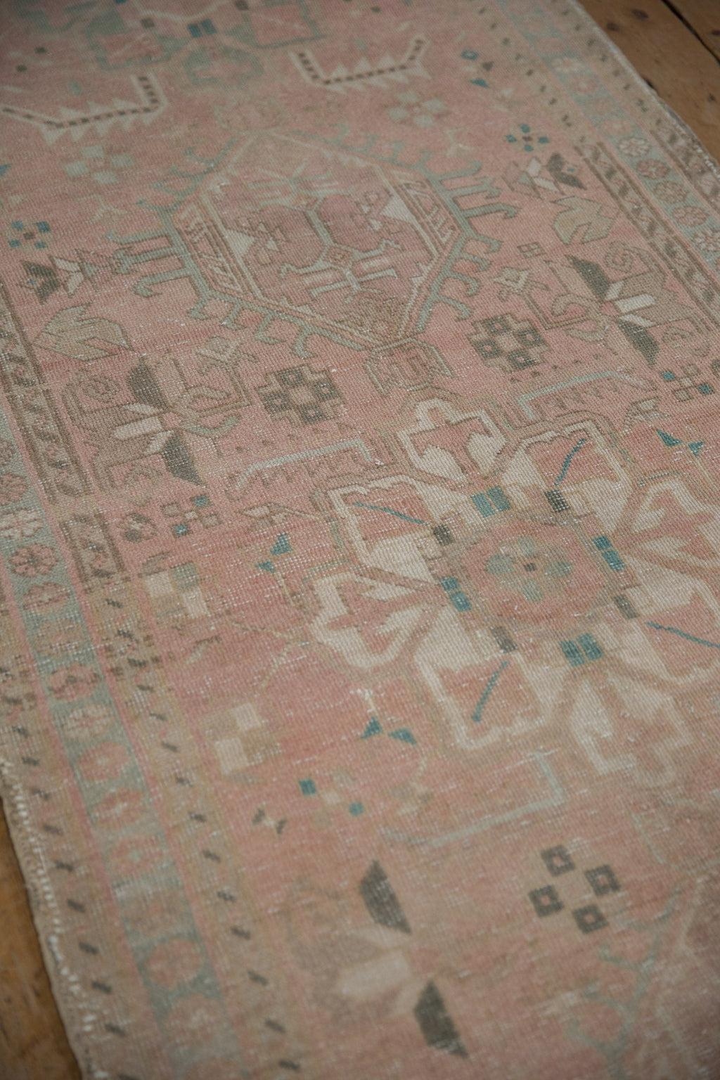 3.5x12.5 Vintage Distressed Karaja Rug Runner