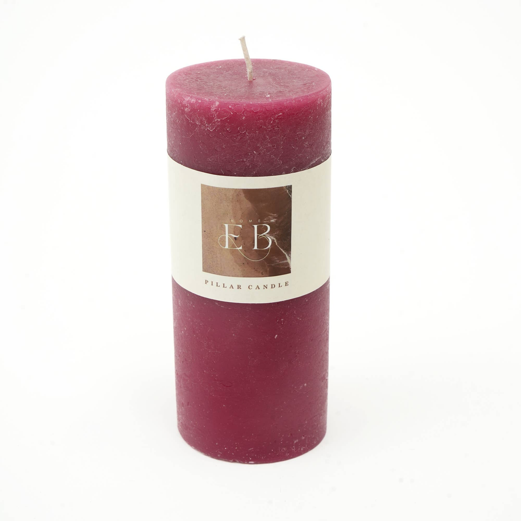 Rustic Pillar Candle (3' x 7')  Elegant & Long-Lasting Wax Candle for Home Décor  Warm Glow for Relaxation, Celebrations & Everyday Use  Perfect for Centerpieces, Lanterns & Gifting