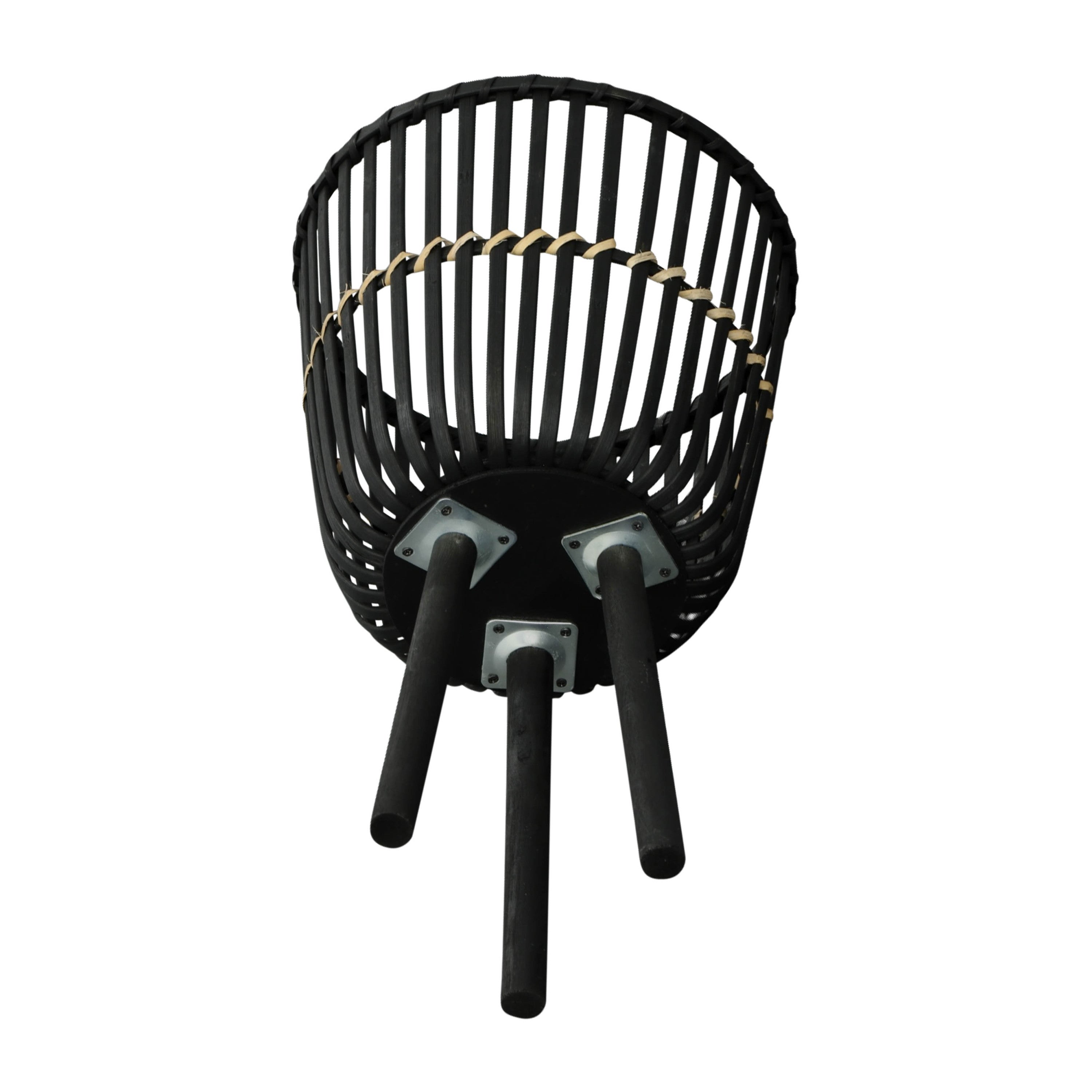 S/3 BAMBOO FOOTED PLANTERS 11/13/15', BLACK