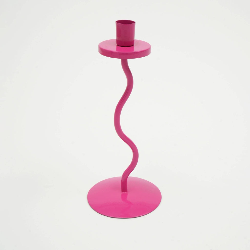 Candle Holder Groovy Glow Pink – 4x10 Inch Home Décor Accent for Elegant Ambiance