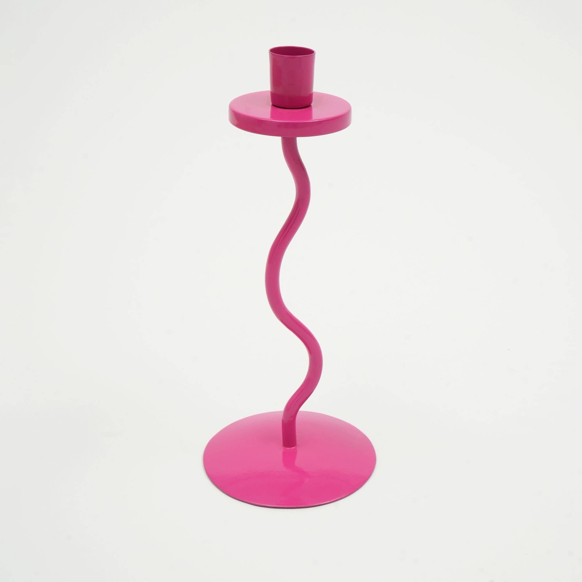 Candle Holder Groovy Glow Pink – 4x10 Inch Home Décor Accent for Elegant Ambiance