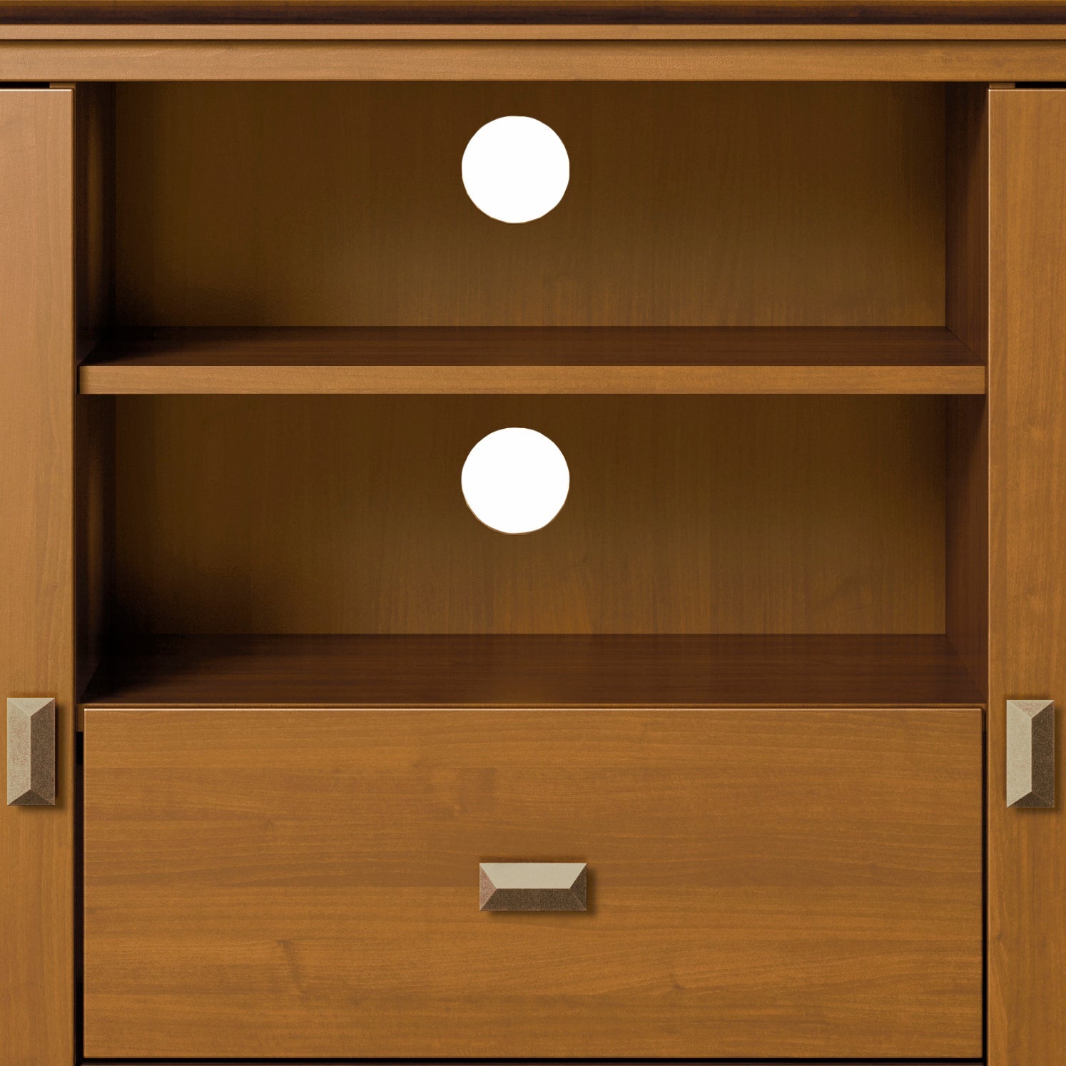 Artisan - Tall TV Media Stand - Honey Brown