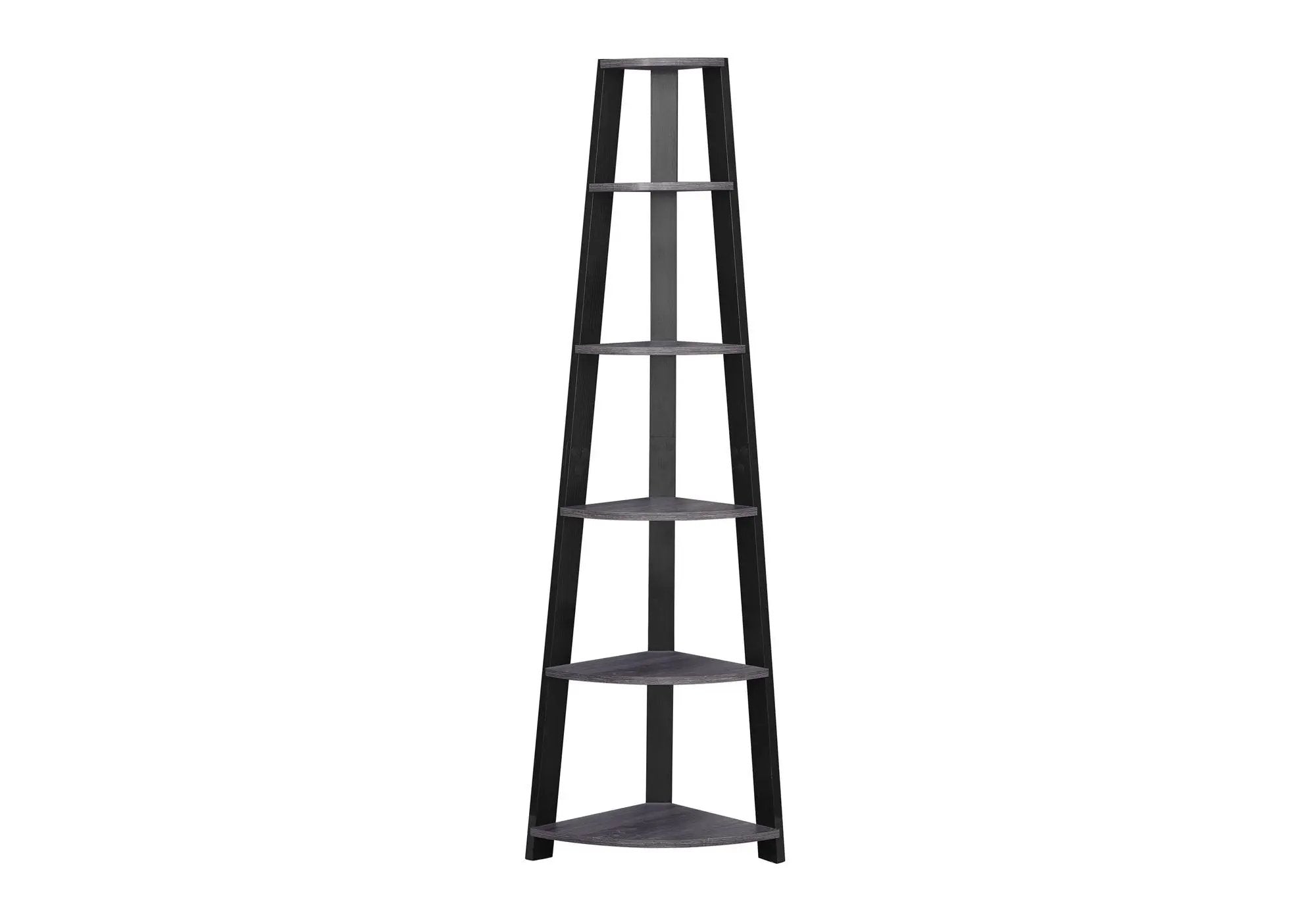5 Tier Bookshelf, Bookcase, Etagere, Corner, For Office, Contemporary & Modern