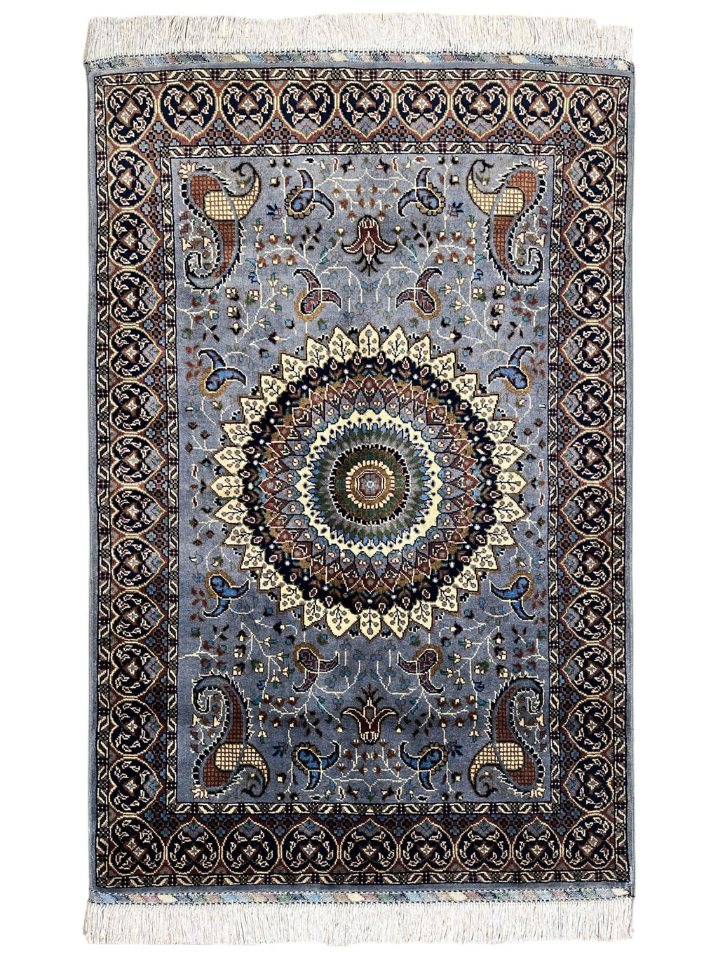 Hand-Knotted Parak Rug – Gray, 40” x 60” | Afghan Wool Rug