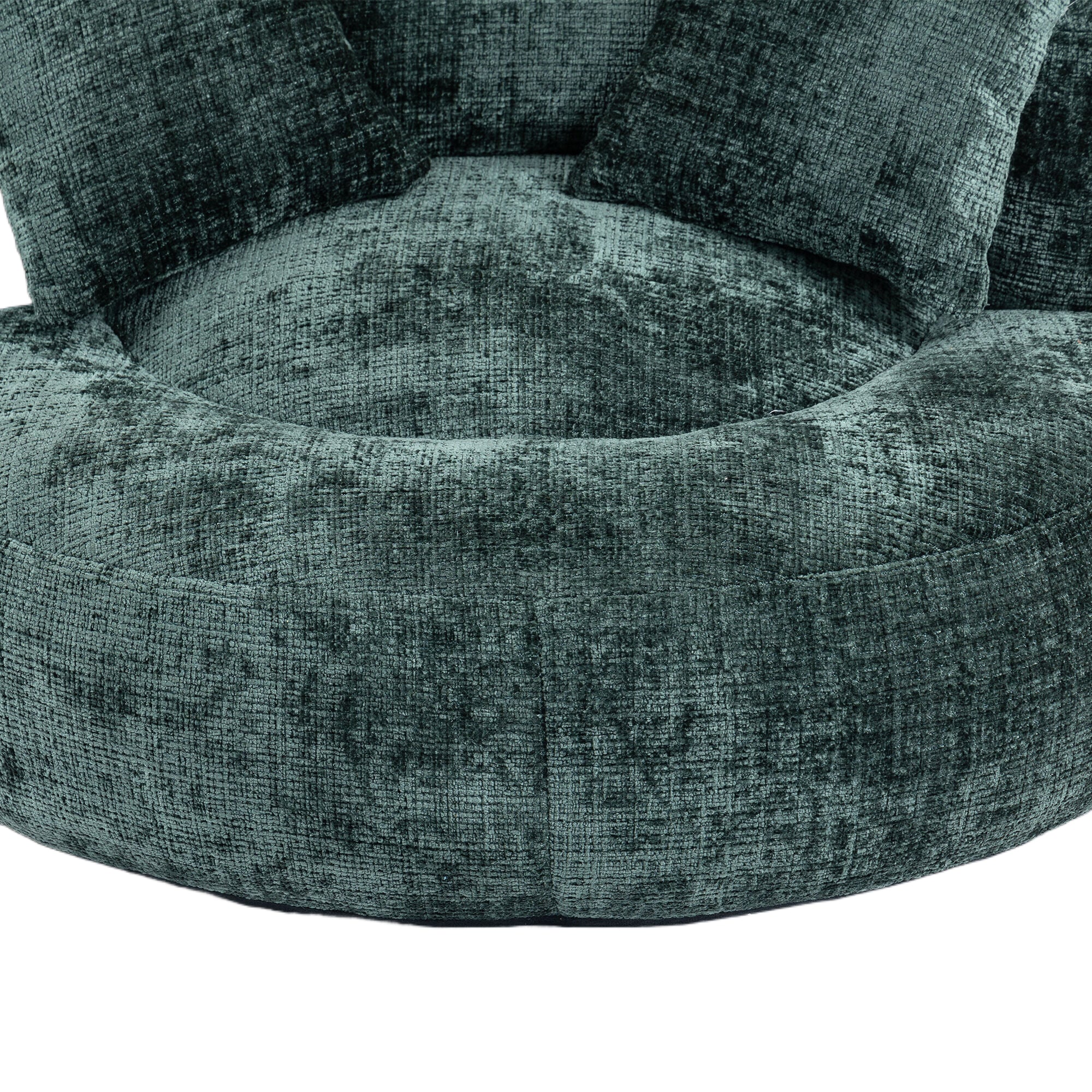 Emerald Chenille High Back Bean Bag Chair Couch with Three Pillows, Indoor & Outdoor, Single Gaming Sofa for Bedroom and Office