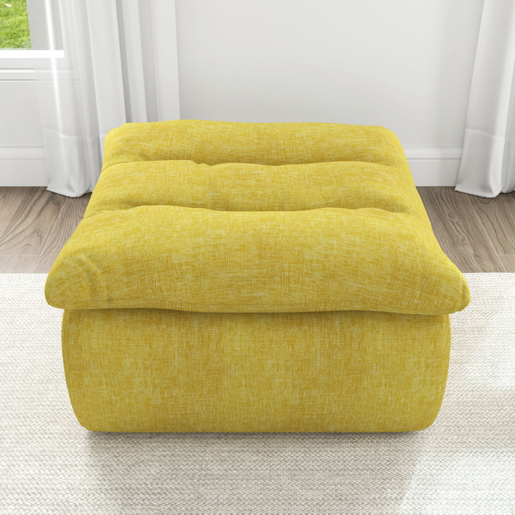 Lazy Floor Sofa,Modern armless and backless sofa chair,Comfy Accent Bean Bag Couch,suitable for living room bedroom office-Yellow