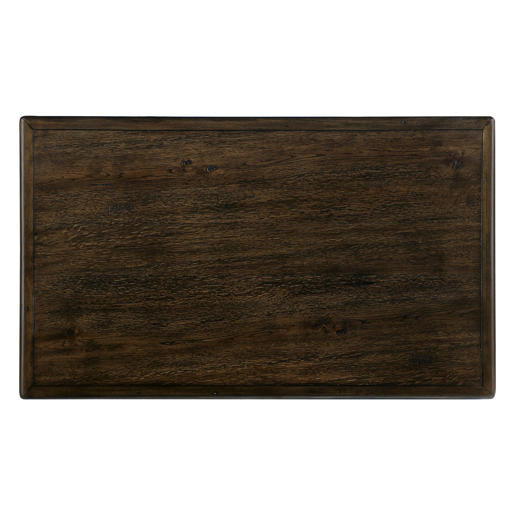 Solid Wood Rectangle Coffee Table for Living Room, 40-Inch Antique Coffee Table with 4 Drawers, Wood Center Table Tea Table with Rivet Decoration Legs.Easy Assembly, Espresso