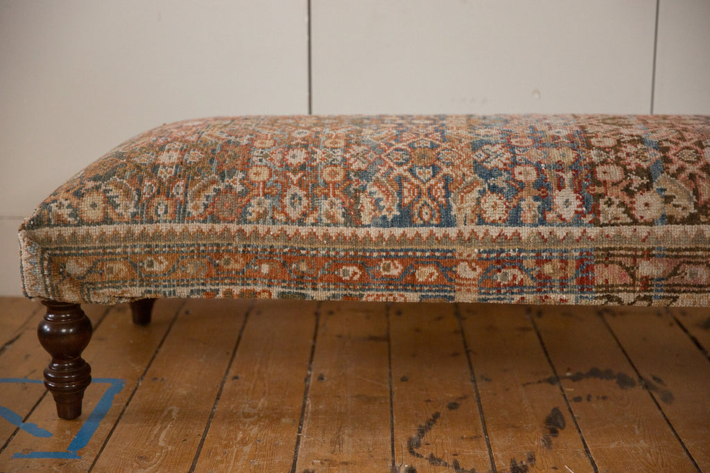 Vintage Persian Rug Ottoman Coffee Table