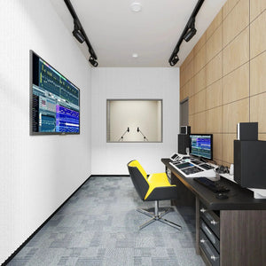 HAUSVITA acoustical polyester wall panel, white, 48x24x0.7, designed for soundproofing in studio environments