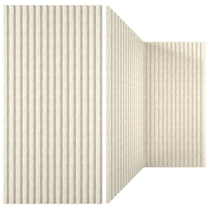 Acoustical polyester wall panels, light beige, 48x24x0.7 in; soundproof wall paneling set