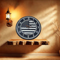 15-Inch American Flag Wood Wall Clock – Custom Woodworking Sign for Patriotic Decor