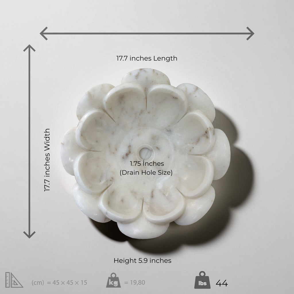 Flower Marble Sink