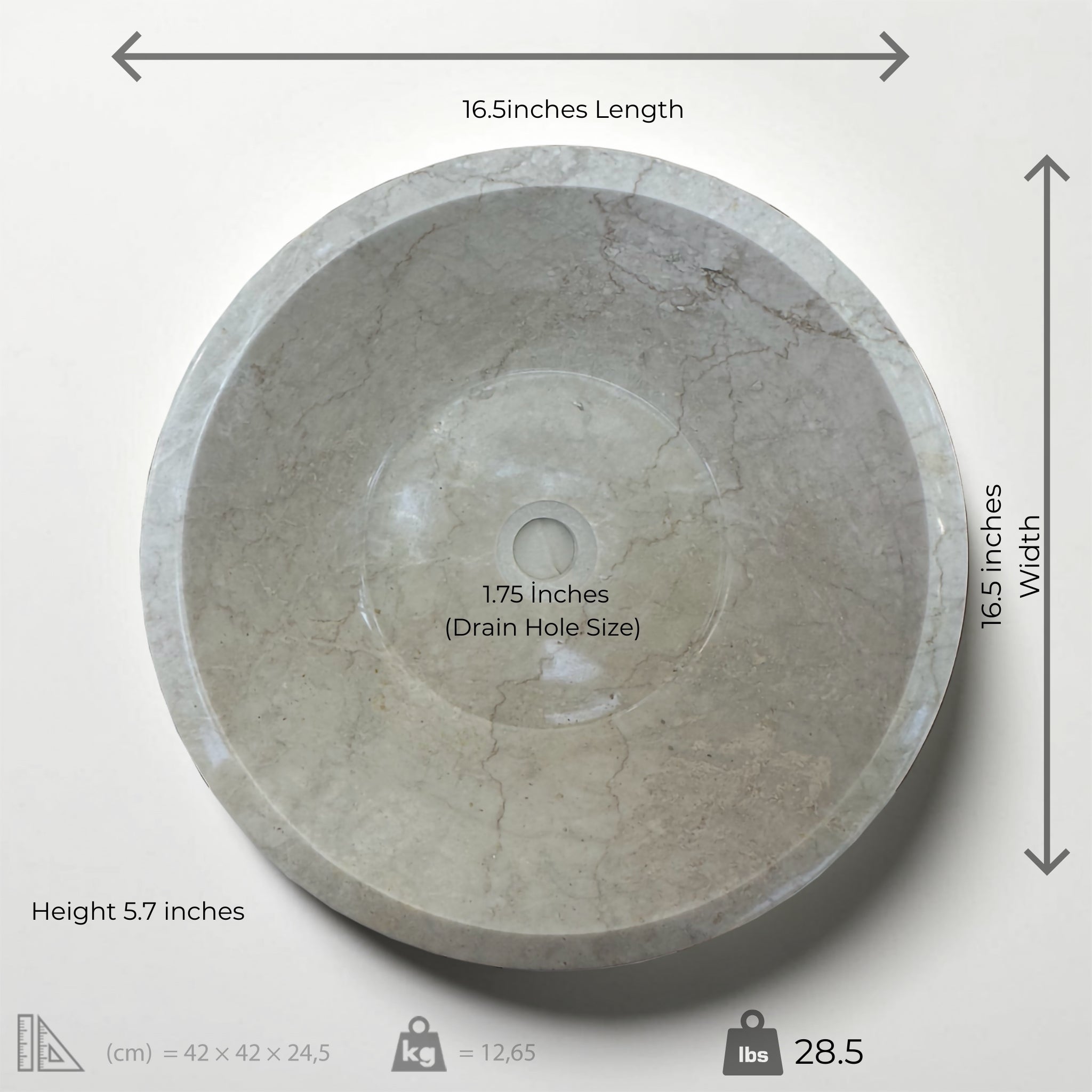 Beige Marble Sink