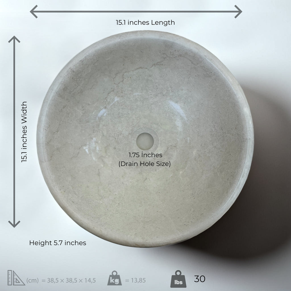 Beige Marble Sink