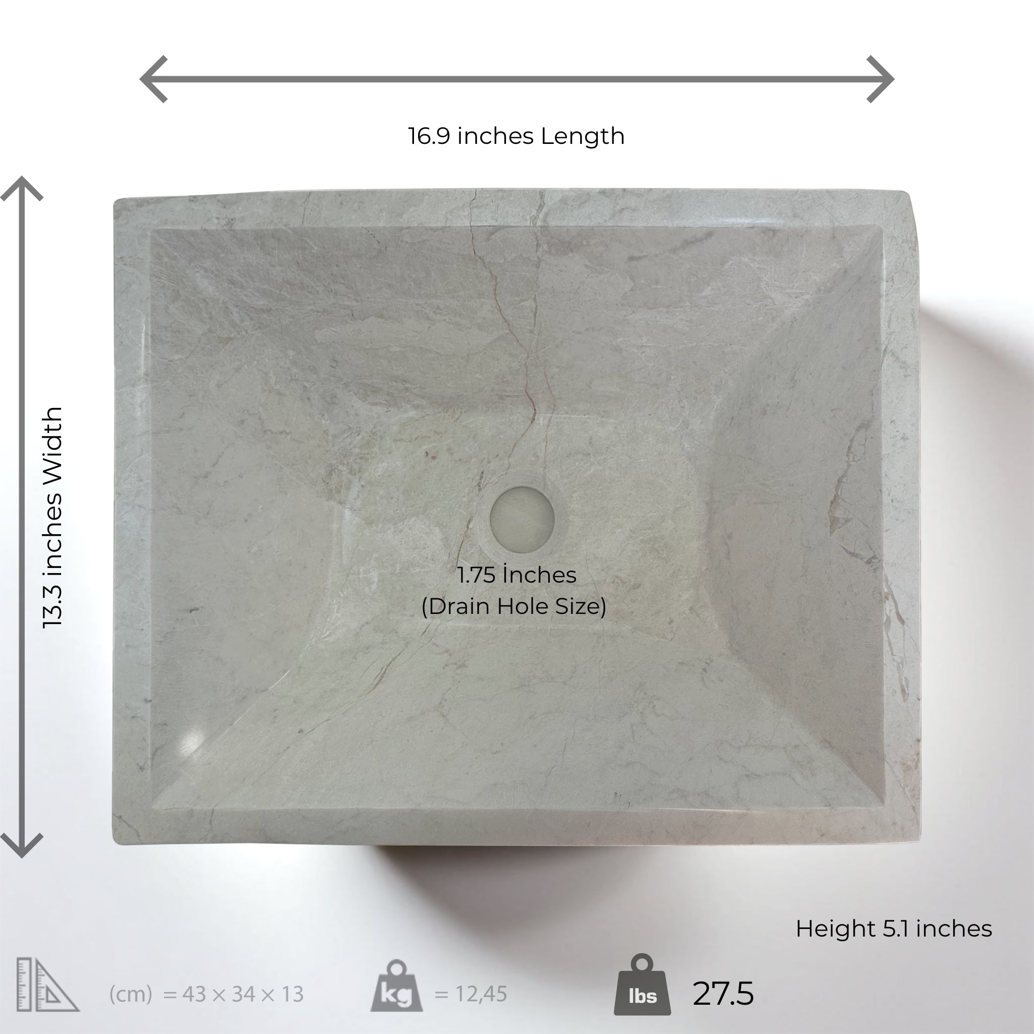 Beige Marble Sink