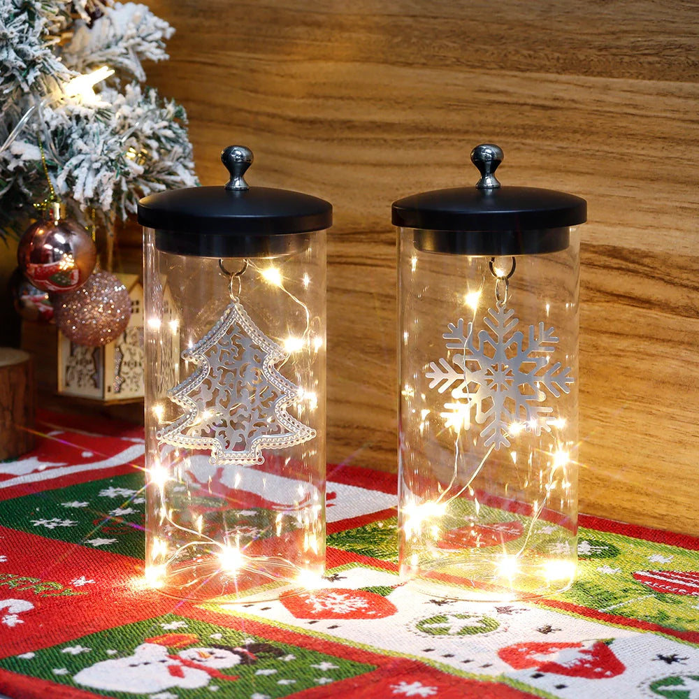 Set of 2-7"H Battery Powered Lights(Sliver Leaf Pendant )