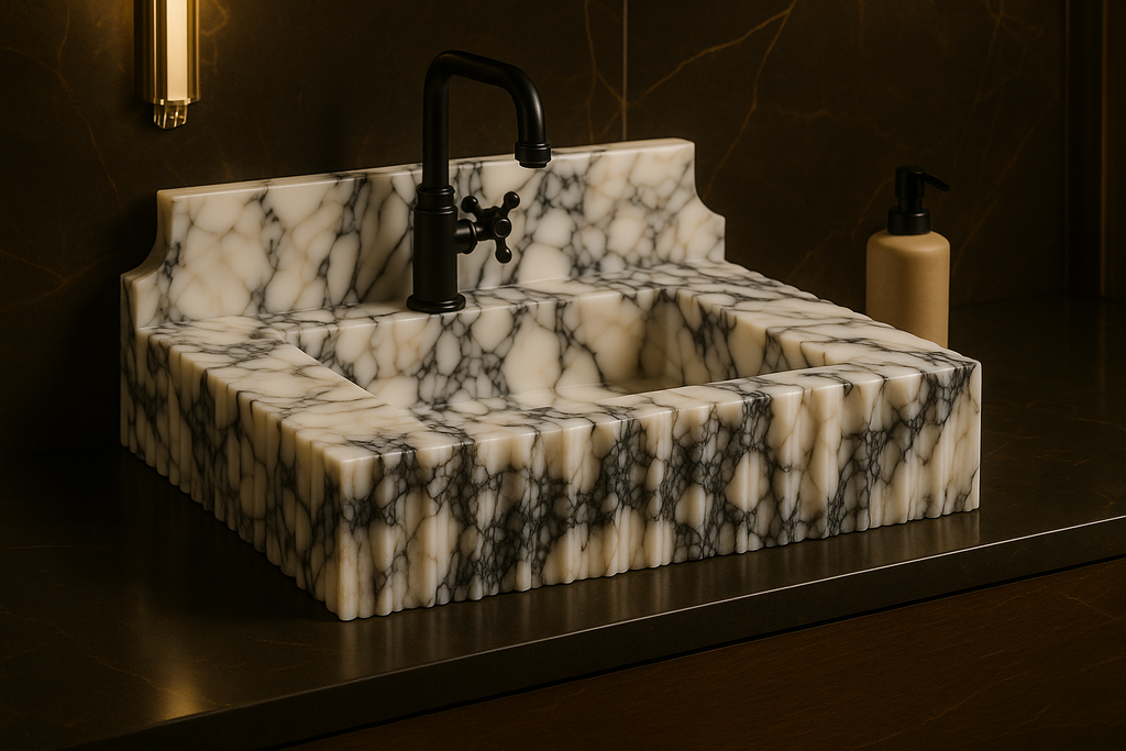 Calacatta Viola Marble Sink