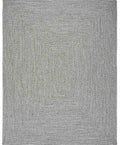 Cream Charcoal Braided Faux Jute Rug