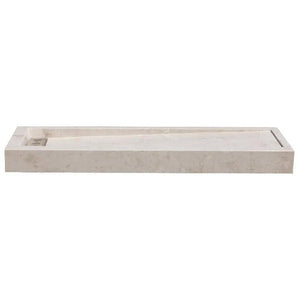 Shower base Villohome Cream Royal Marble rectangular, hand-carved from solid marble, 16x48 inches