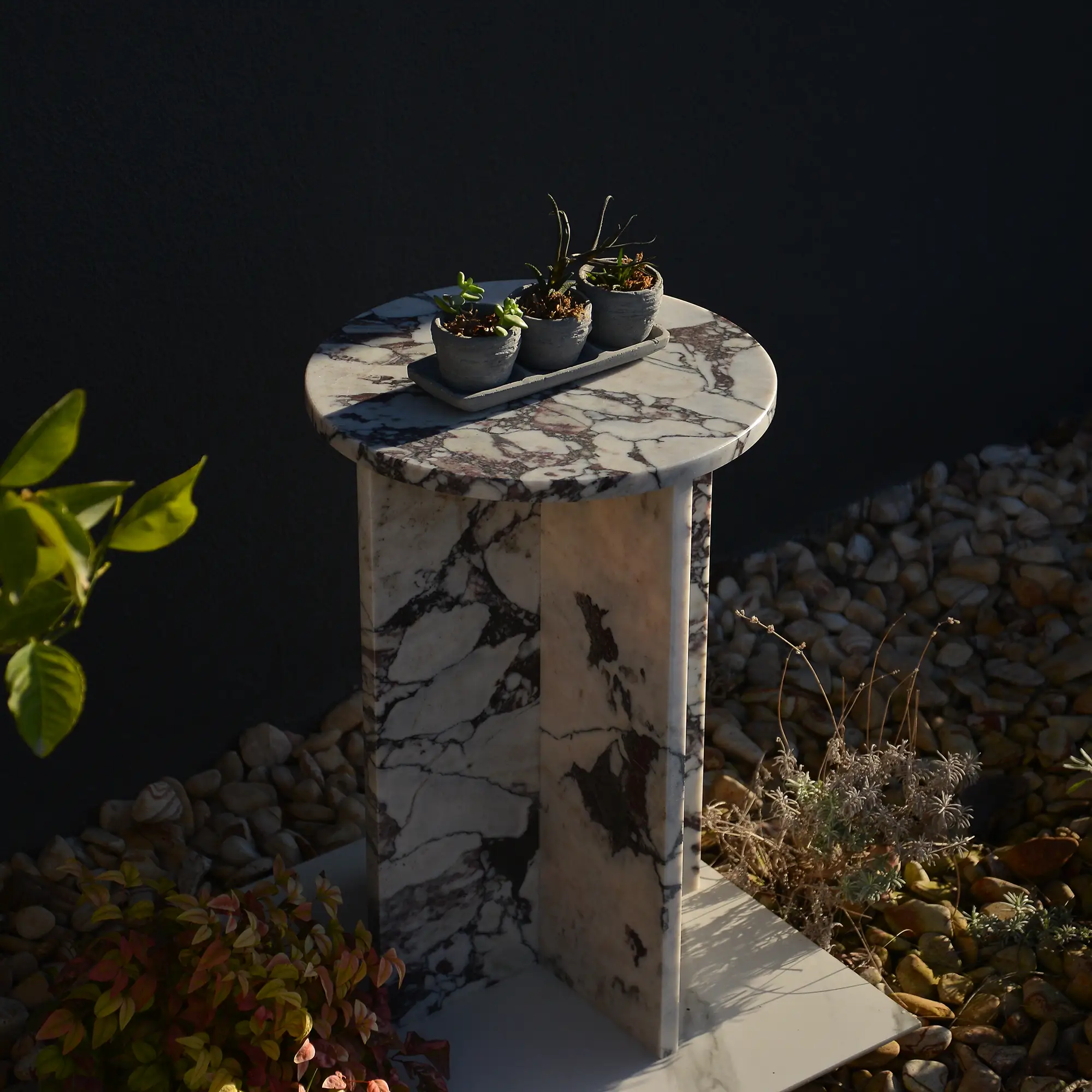 Calacatta Viola Marble Coffee Table, Round Marble Coffee Table, Luxury Side Table, Elegant Coffee Table for Living Room, Marble Side Table