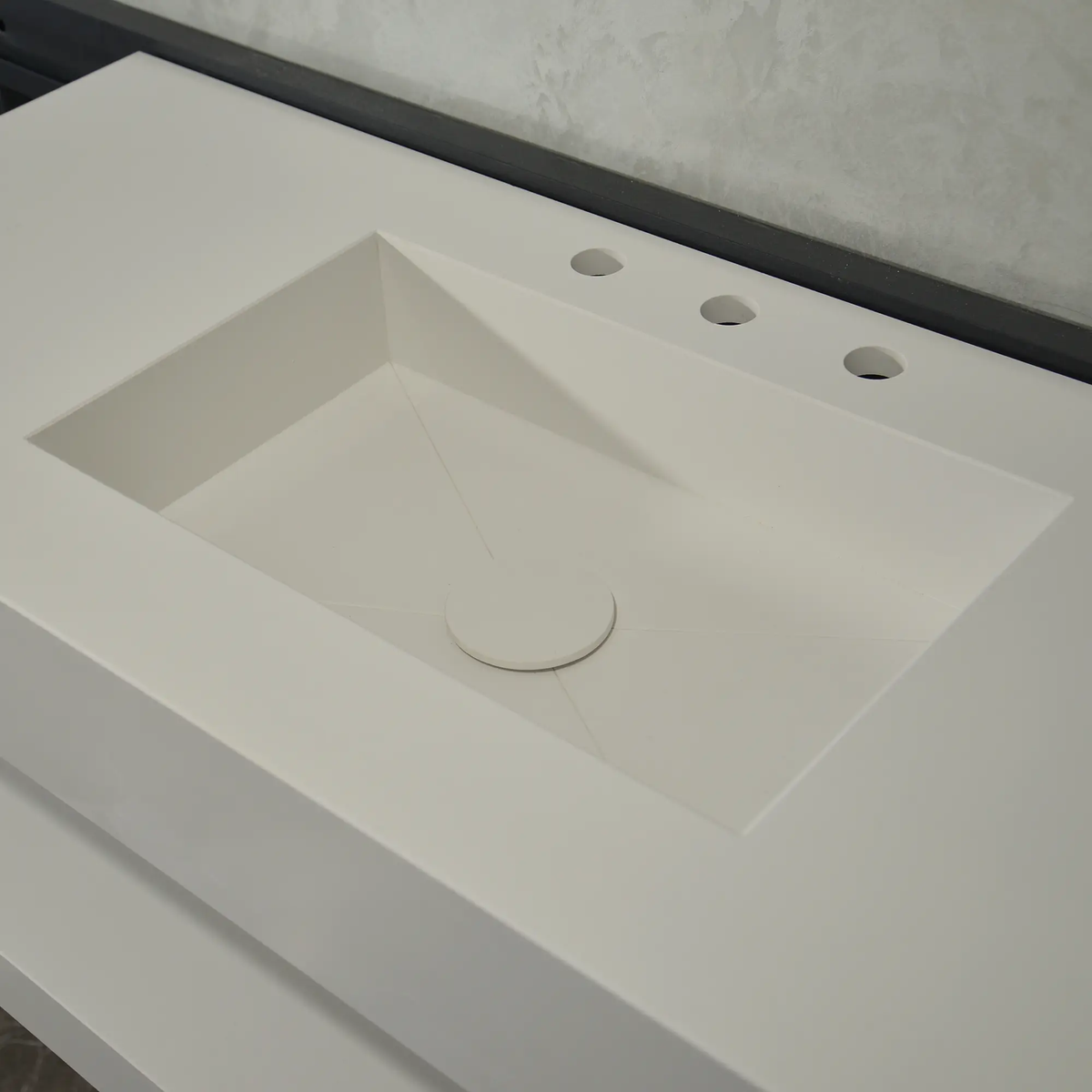 Custom Quartz Sink With Shelf, Bathroom Sink With Matching Shelf, Bathroom Vanity With Shelf, Bathroom Vanity With Single Sink, Vessel