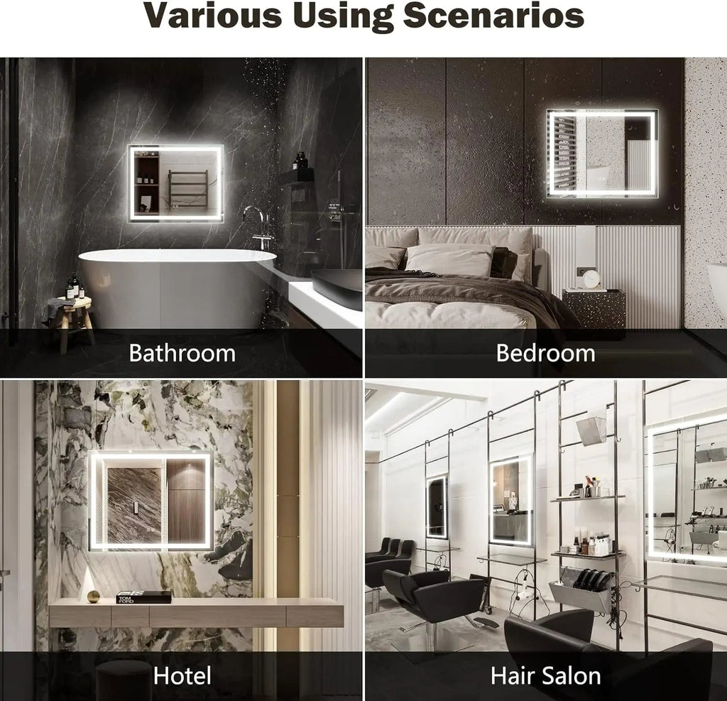 Deluxe Center Glow LED Bathroom Mirror