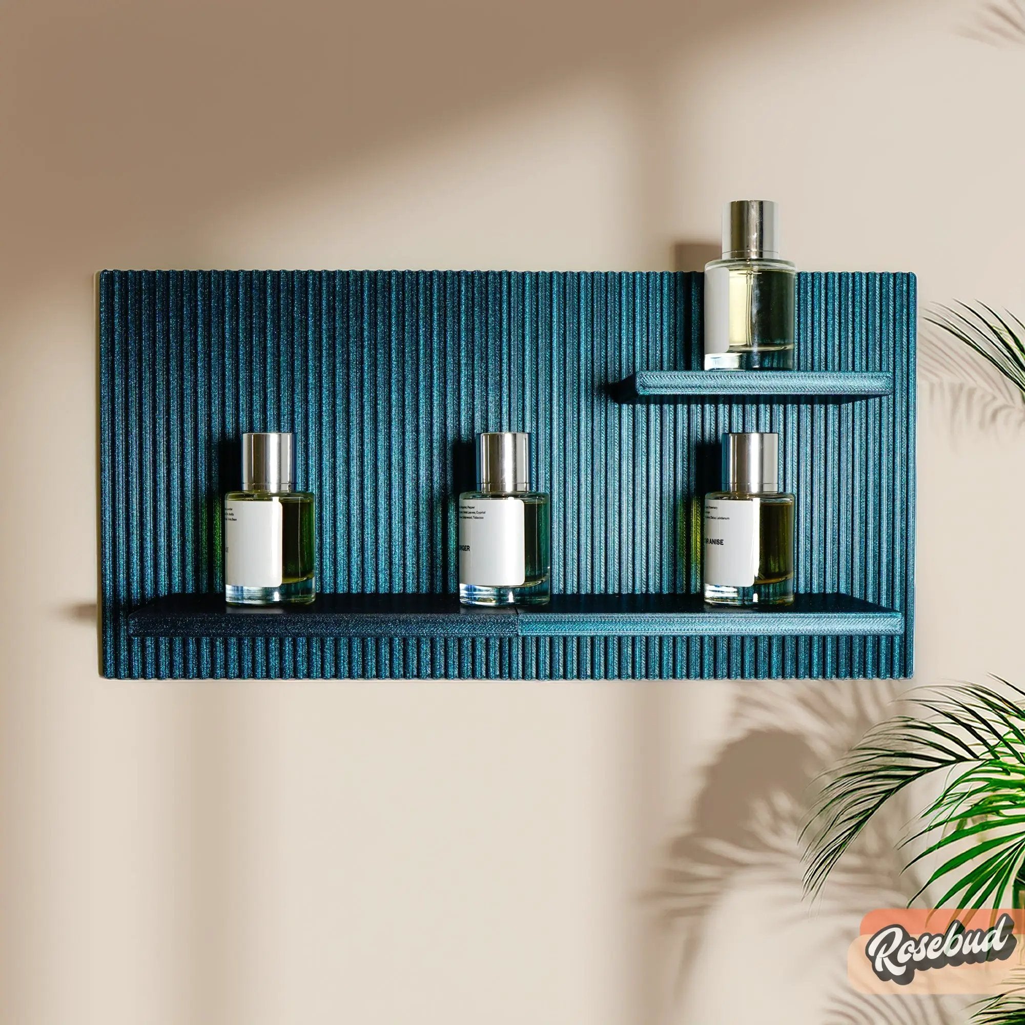Modern Floating Wall Shelf, Unique Retro Home Decor, 3D Printed Perfume Display/Reed Diffuser Shelf, Wall Shelf Catchall, Hosting Decor Gift, EDGE