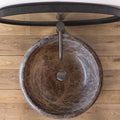 Emperador Brown Natural Stone Marble Drop-in or Above Vanity Bathroom Vessel Sink